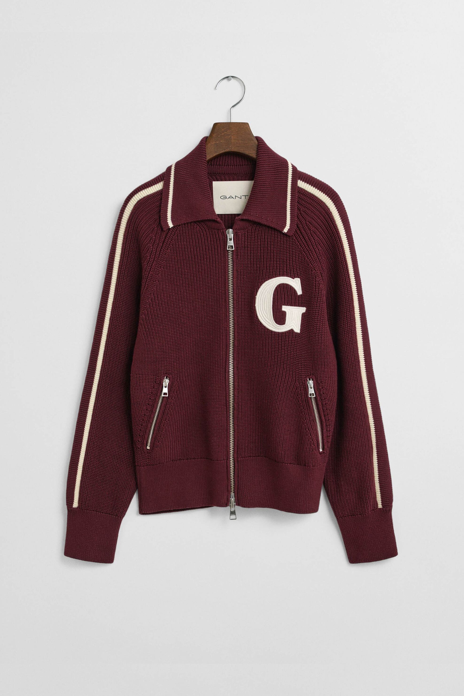 Gant γυναικεία ζακέτα με μονόγραμμα - 4805369 Μπορντό φωτογραφία