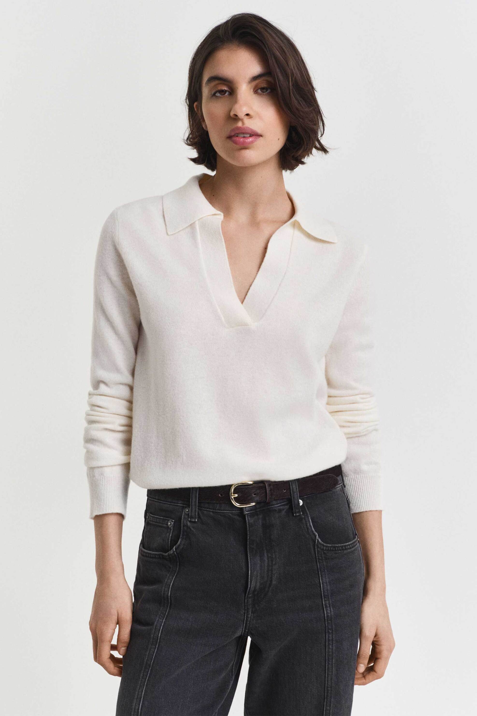 Gant γυναικεία πλεκτή μπλούζα με πόλο γιακά