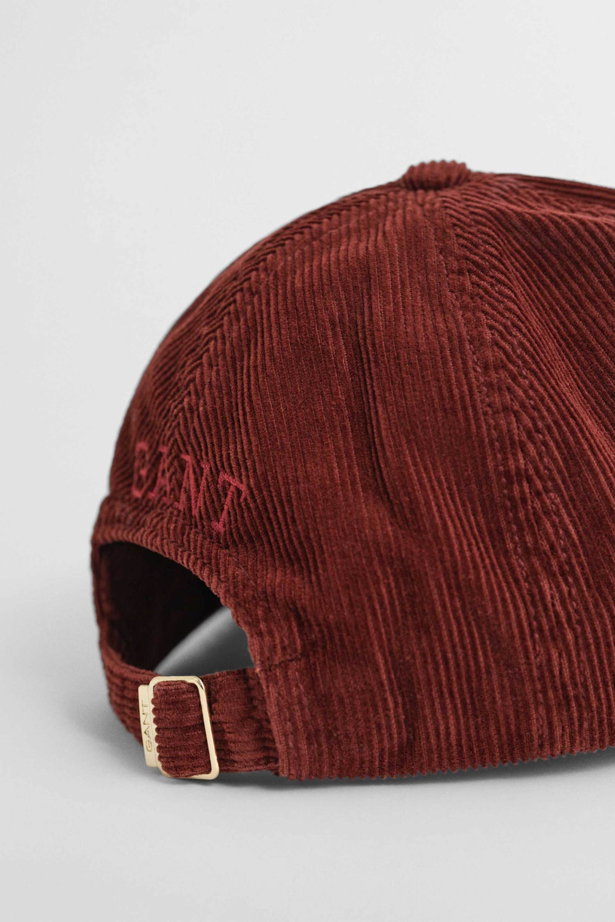 Gant γυναικείο κοτλέ καπέλο με κεντημένο monogram - 4901011 Μπορντό φωτογραφία