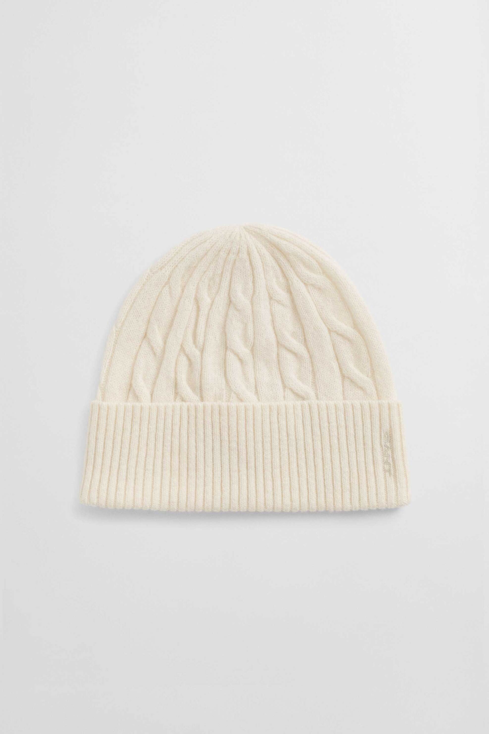 GANT Gant γυναικείος μάλλινος σκούφος με cable knit pattern - 4910058 Κρέμ