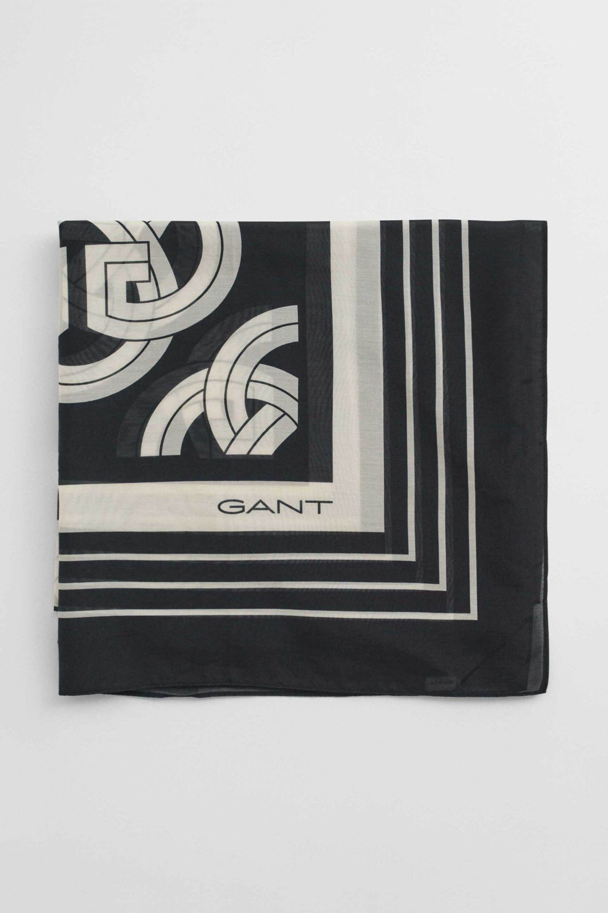 GANT Gant γυναικείο φουλάρι με G pattern και περιεκτικότητα σε μετάξι - 4920249 Μαύρο 2025