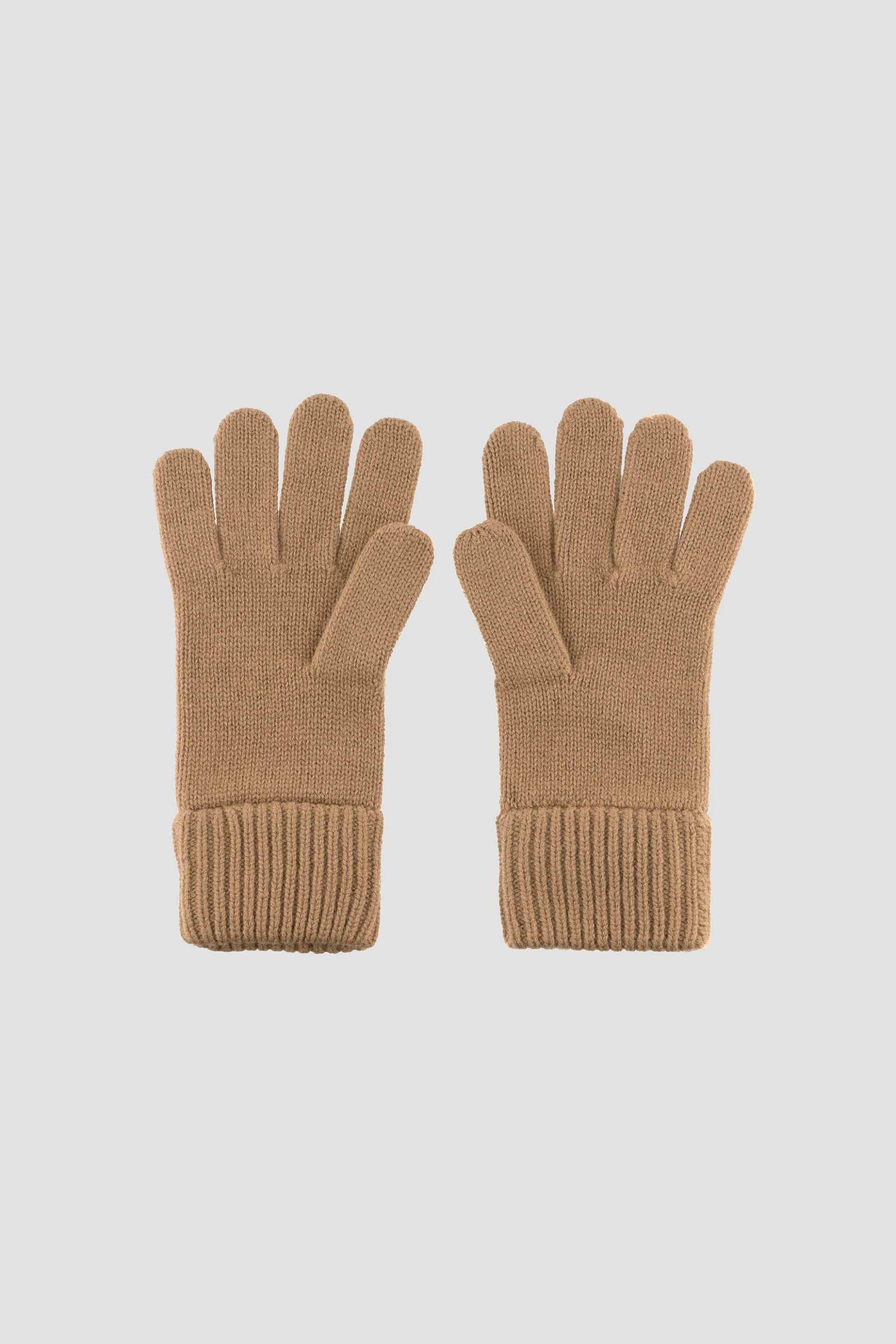 Gant γυναικεία μάλλινα γάντια μονόχρωμα με λογότυπο - 4930017 Καφέ Ανοιχτό φωτογραφία