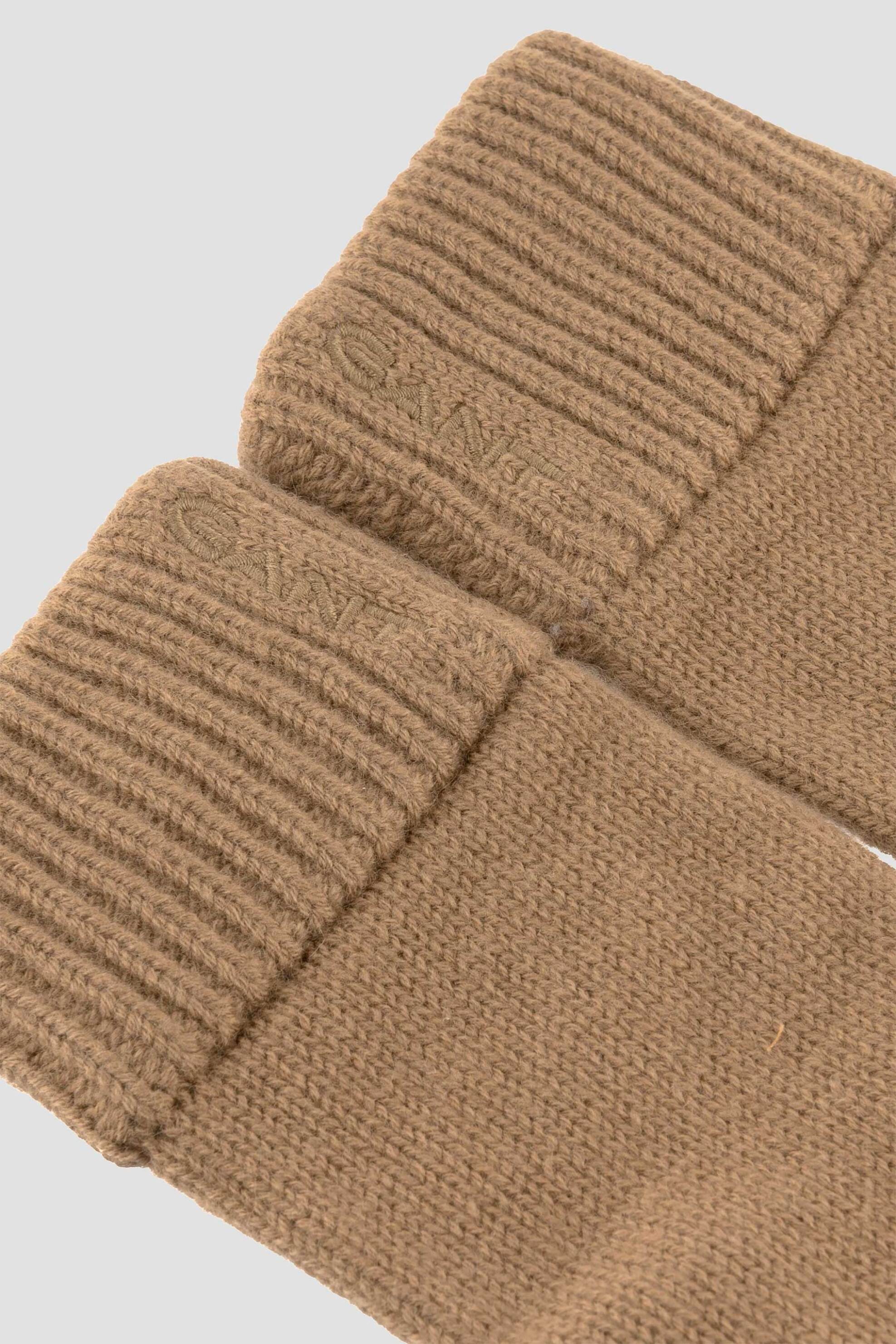 Gant γυναικεία μάλλινα γάντια μονόχρωμα με λογότυπο - 4930017 Καφέ Ανοιχτό φωτογραφία