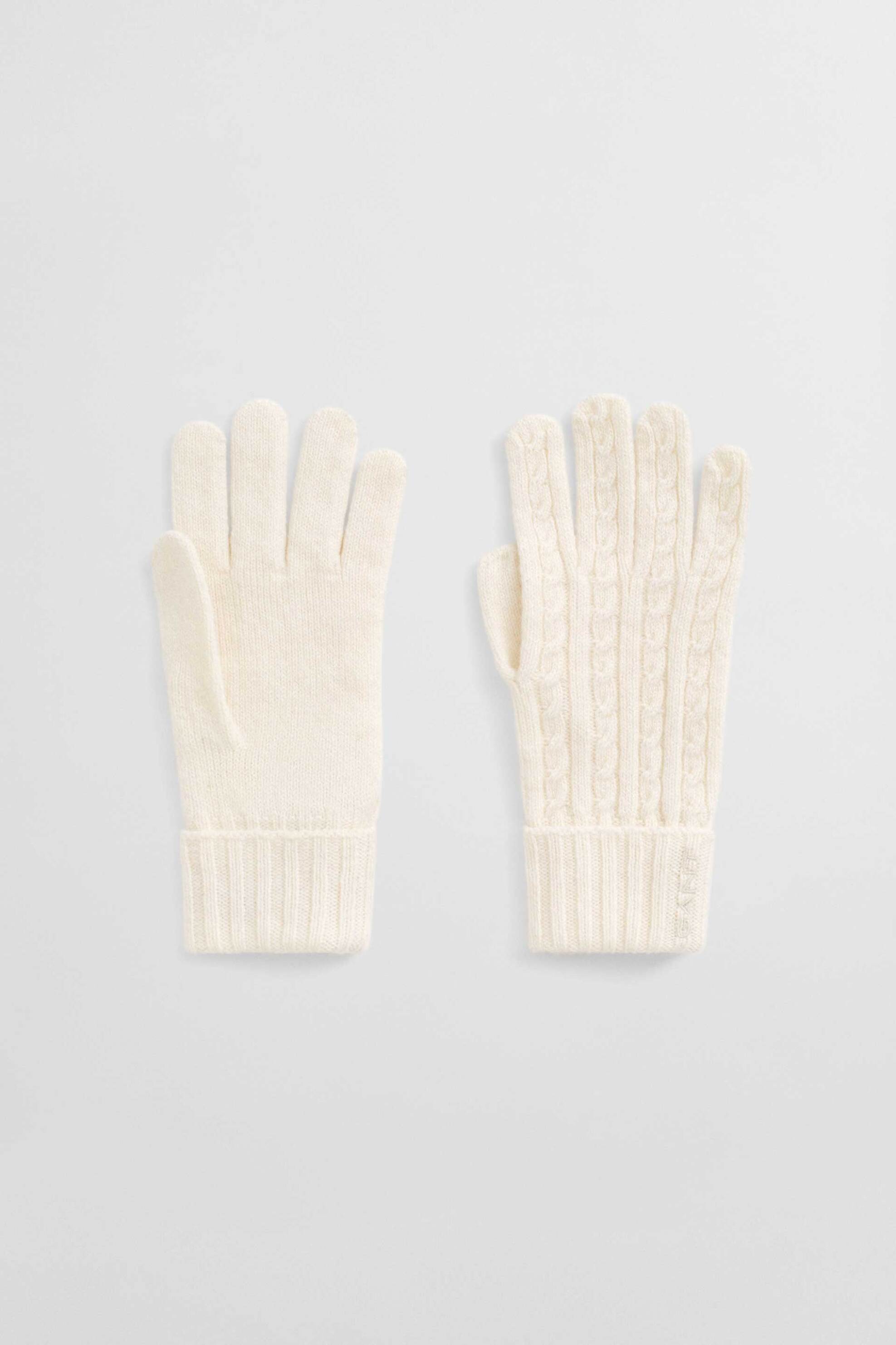 GANT Gant γυναικεία μάλλινα γάντια με cable knit pattern - 4930022 Κρέμ