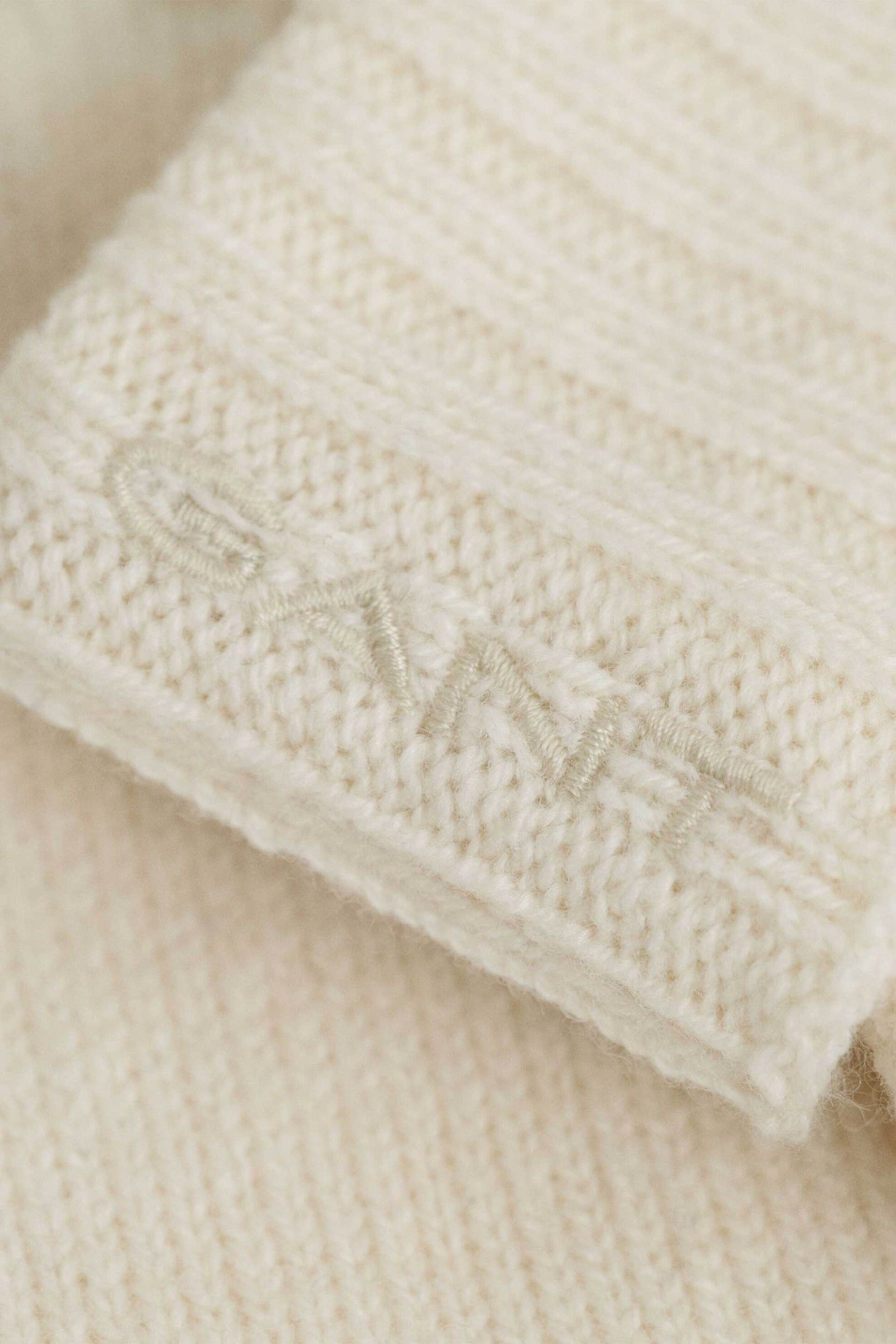 Gant γυναικεία μάλλινα γάντια με cable knit pattern - 4930022 Κρέμ φωτογραφία