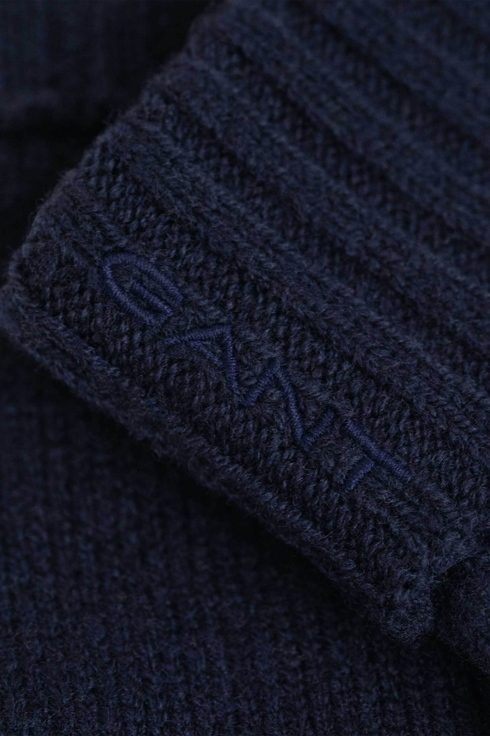 Gant γυναικεία μάλλινα γάντια με cable knit pattern - 4930022 Μπλε Σκούρο φωτογραφία