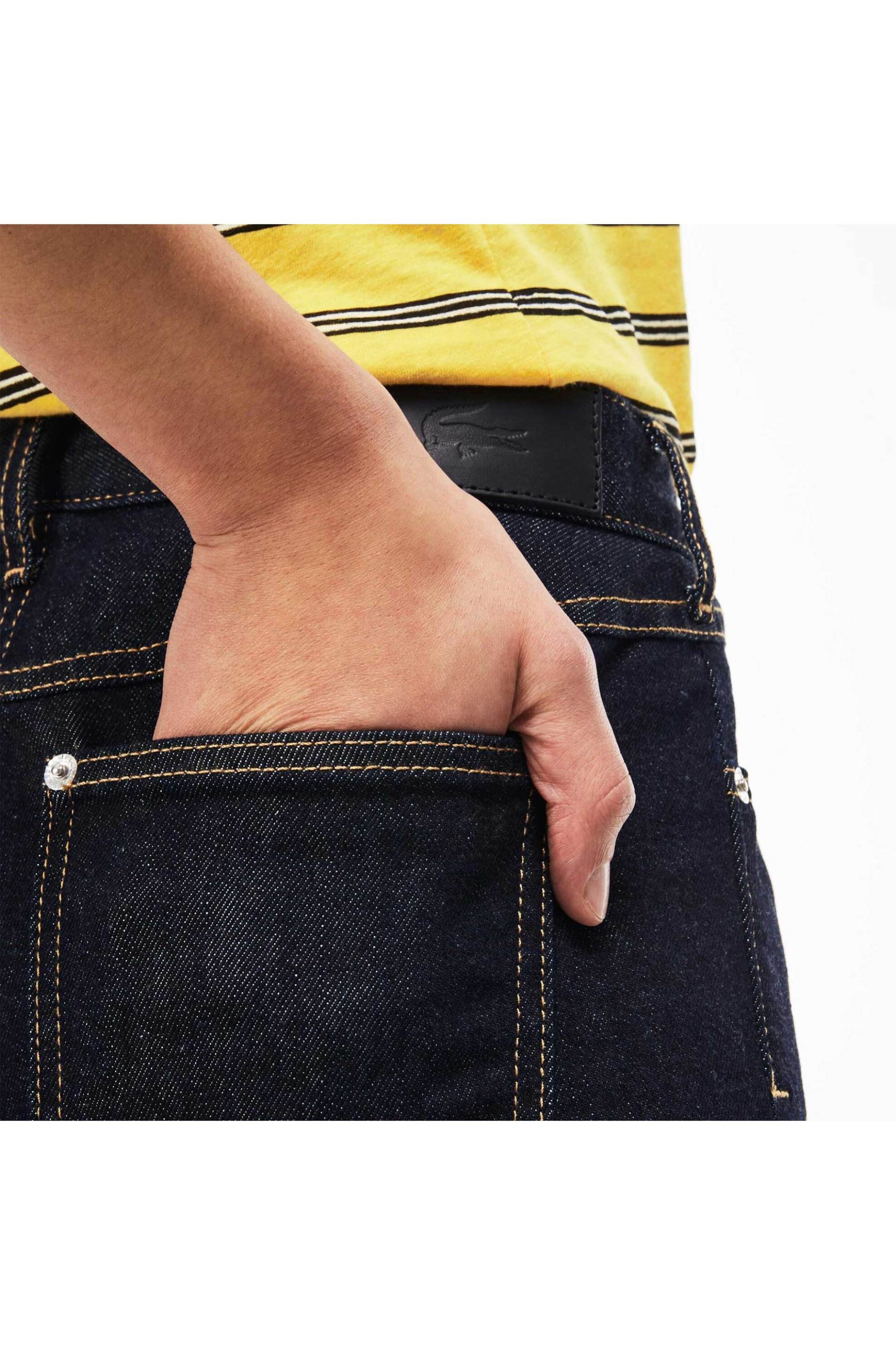 Lacoste Γυναικείο Παντελόνι Τζιν Ψηλόμεσο Boot Cut - Hf3965 Μπλε Σκούρο