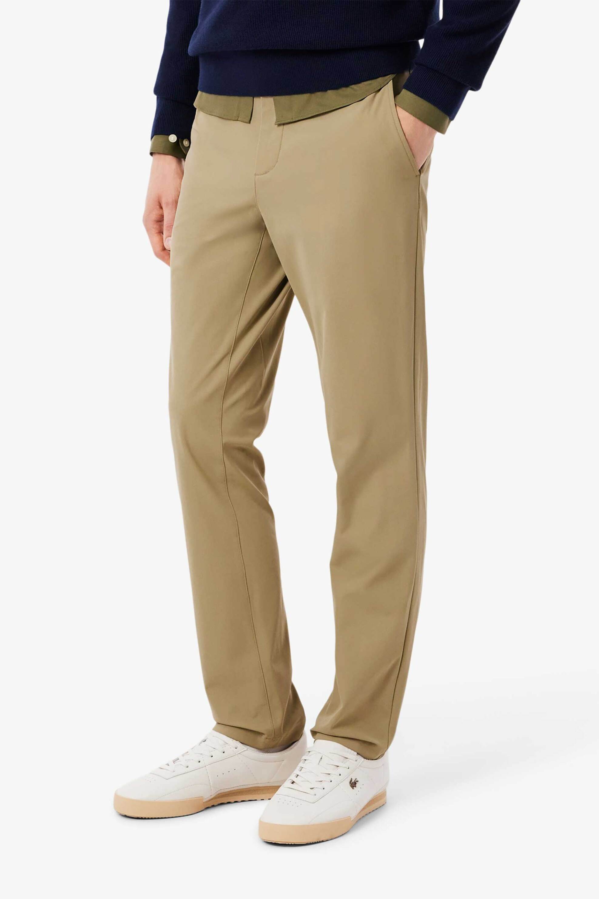 Lacoste ανδρικό chino παντελόνι stretch Slim Fit - HH1916-00 Μπεζ φωτογραφία