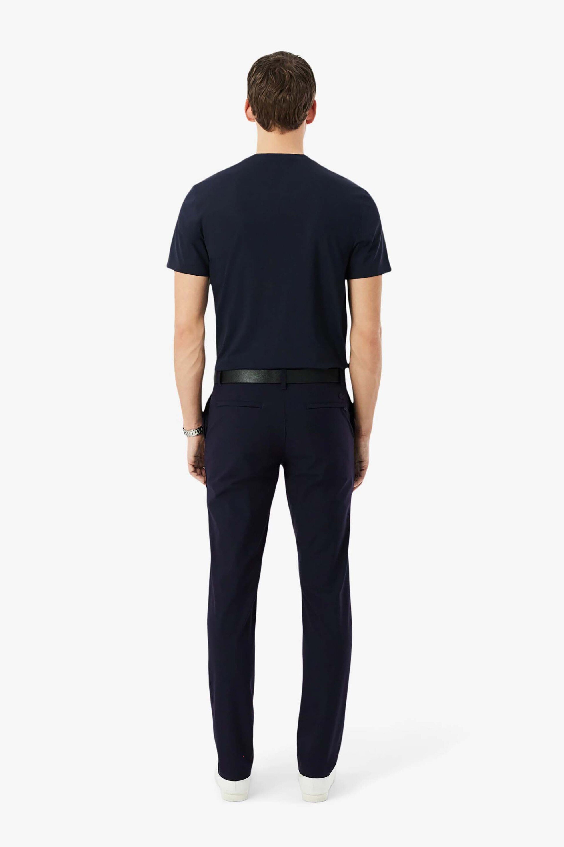 Lacoste Ανδρικό Παντελόνι Chino Stretch Slim Fit - Hh1916-00 Μπλε Σκούρο
