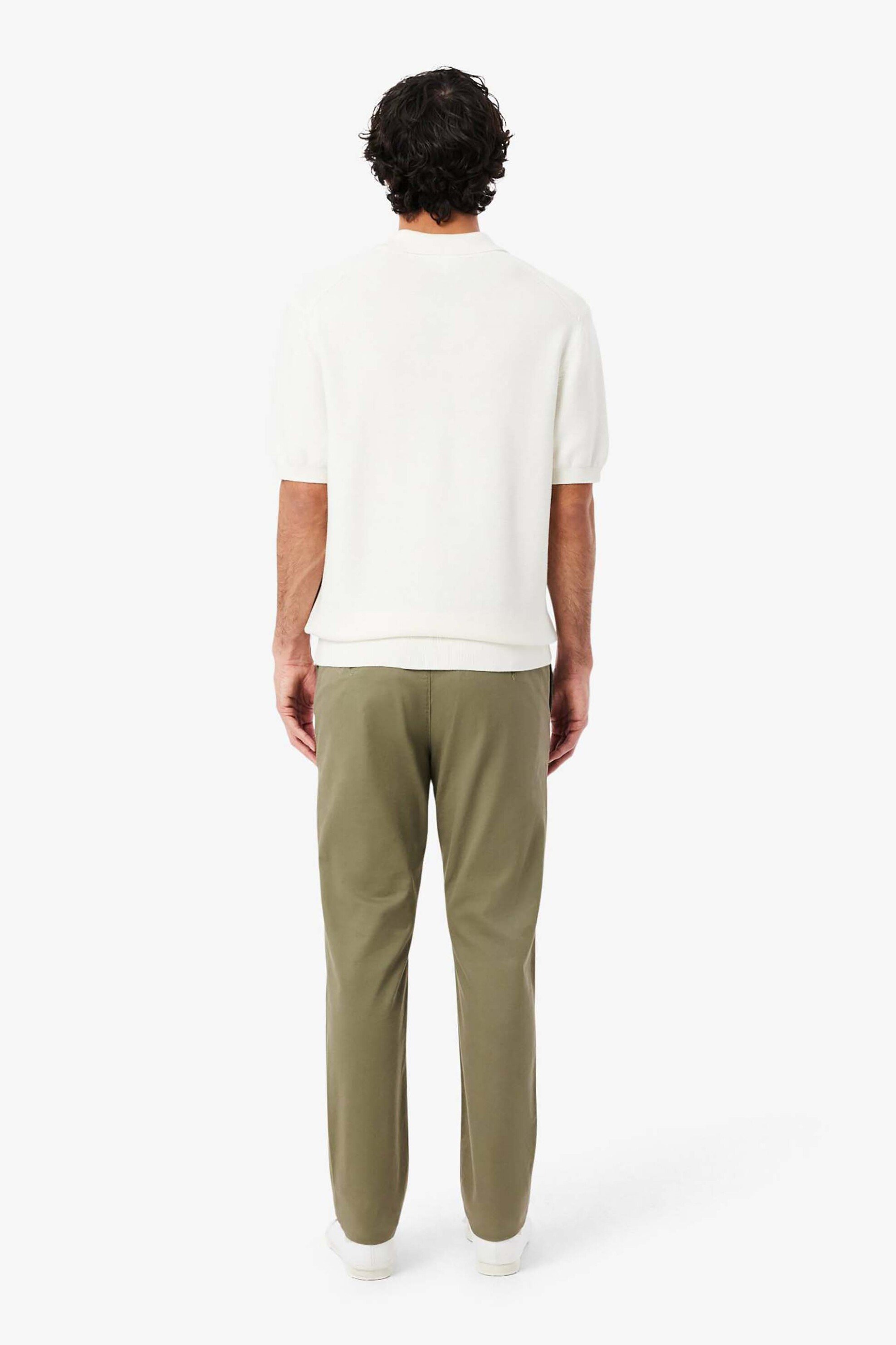 Lacoste Ανδρικό Παντελόνι Chino Stretch Twill Slim Fit (34L) - Hh1965 Λαδί