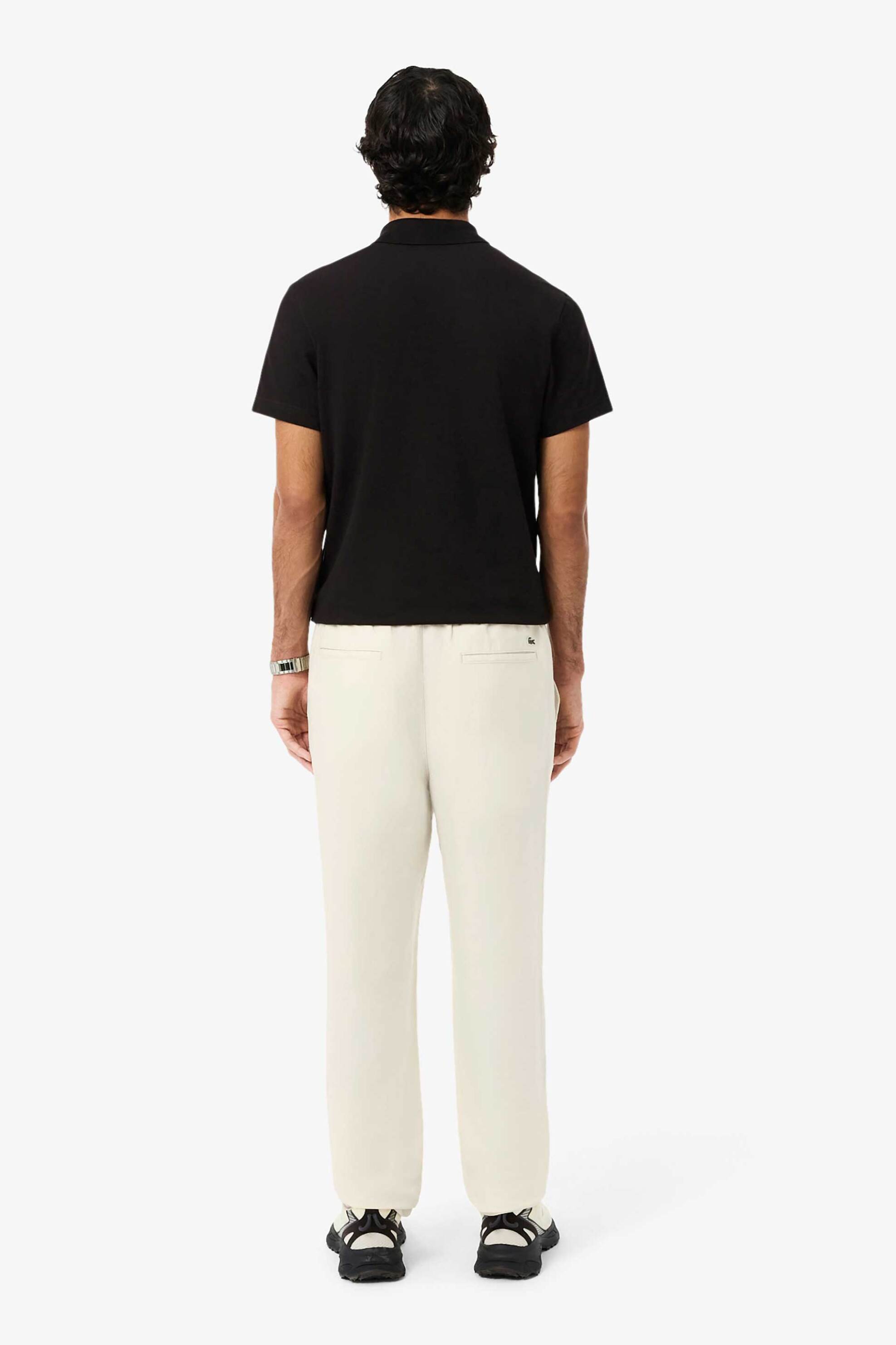 Lacoste Ανδρικό Παντελόνι Chino με Λινάρι Regular Fit - Hh1972 Εκρού