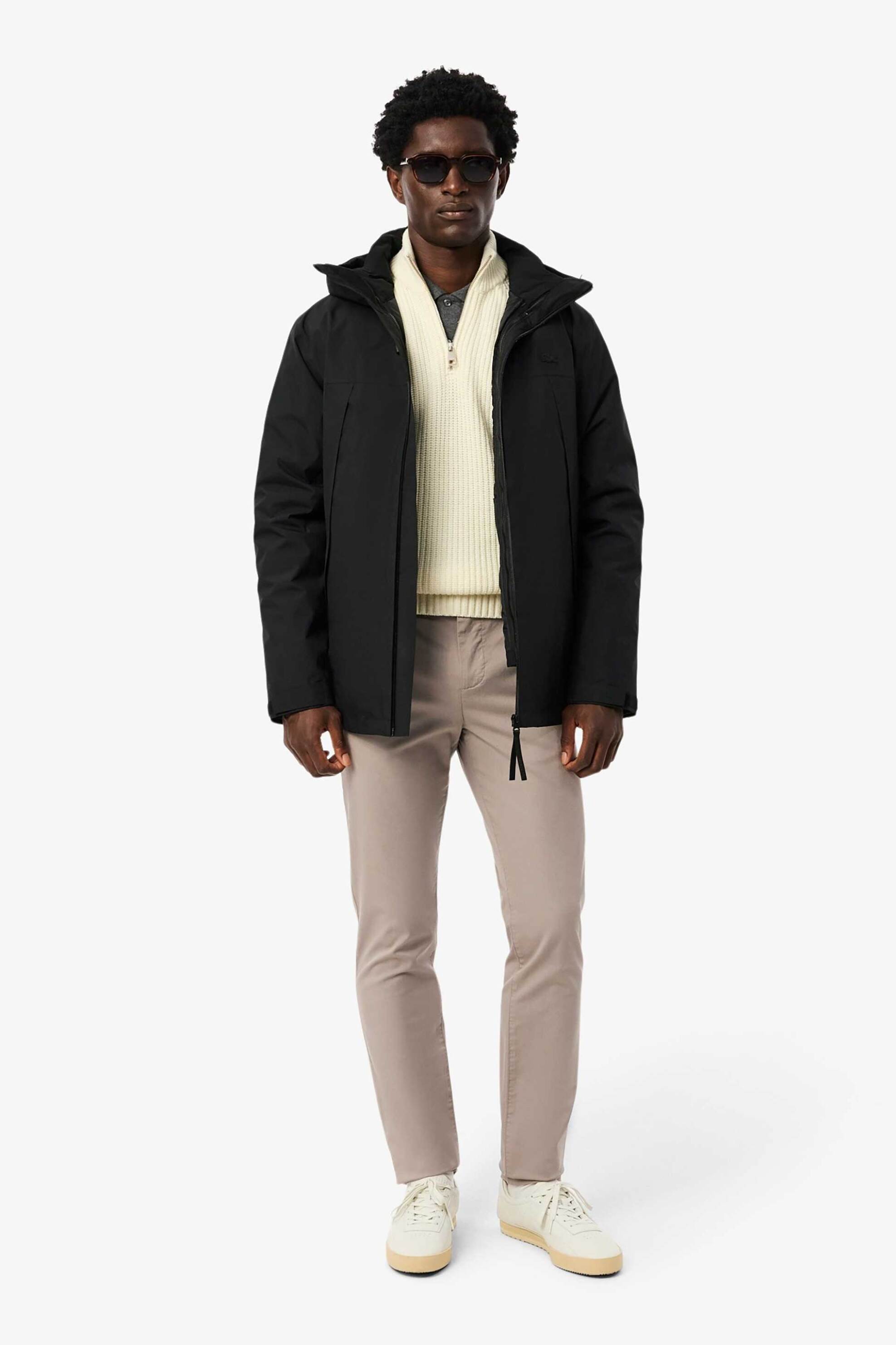 Lacoste ανδρικό παντελόνι chino stretch Slim Fit (34L) - HH3463-00 Γκρι Ανοιχτό φωτογραφία