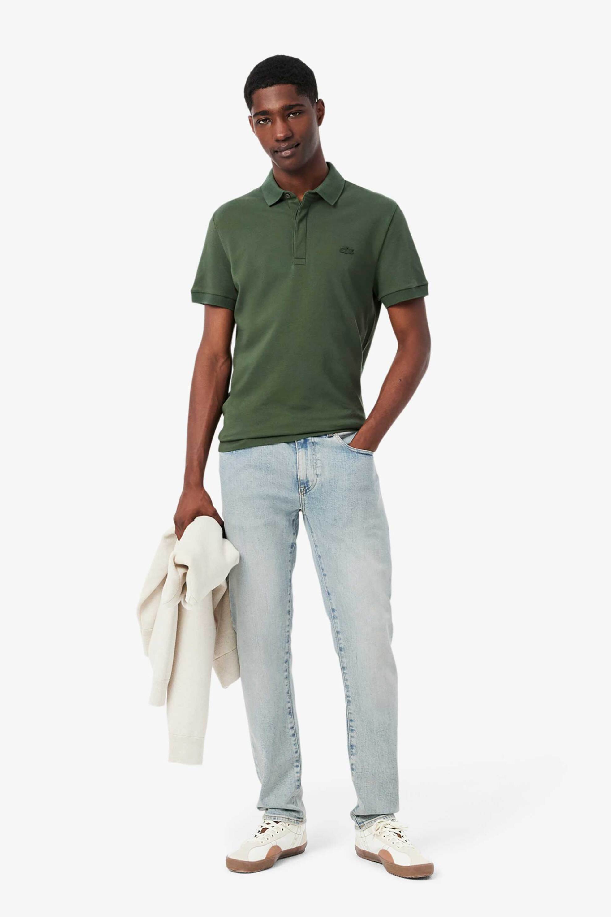 Lacoste ανδρικό τζιν παντελόνι πεντάτσεπο Slim Fit (34L) - HH5019-00 Μπλε Ανοιχτό