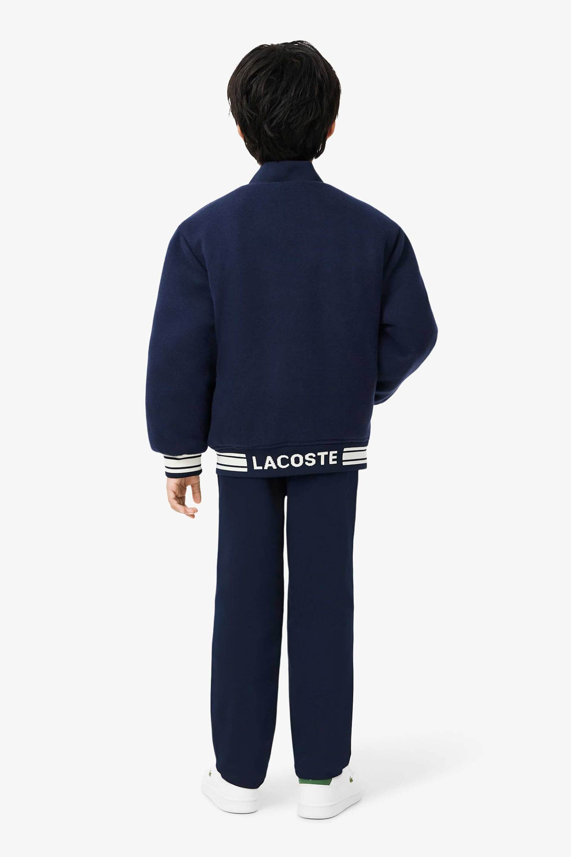 Lacoste παιδικό παντελόνι gabardine με ελαστική μέση και κεντημένο λογότυπο Regular Fit - HJ0939 Μπλε Σκούρο φωτογραφία