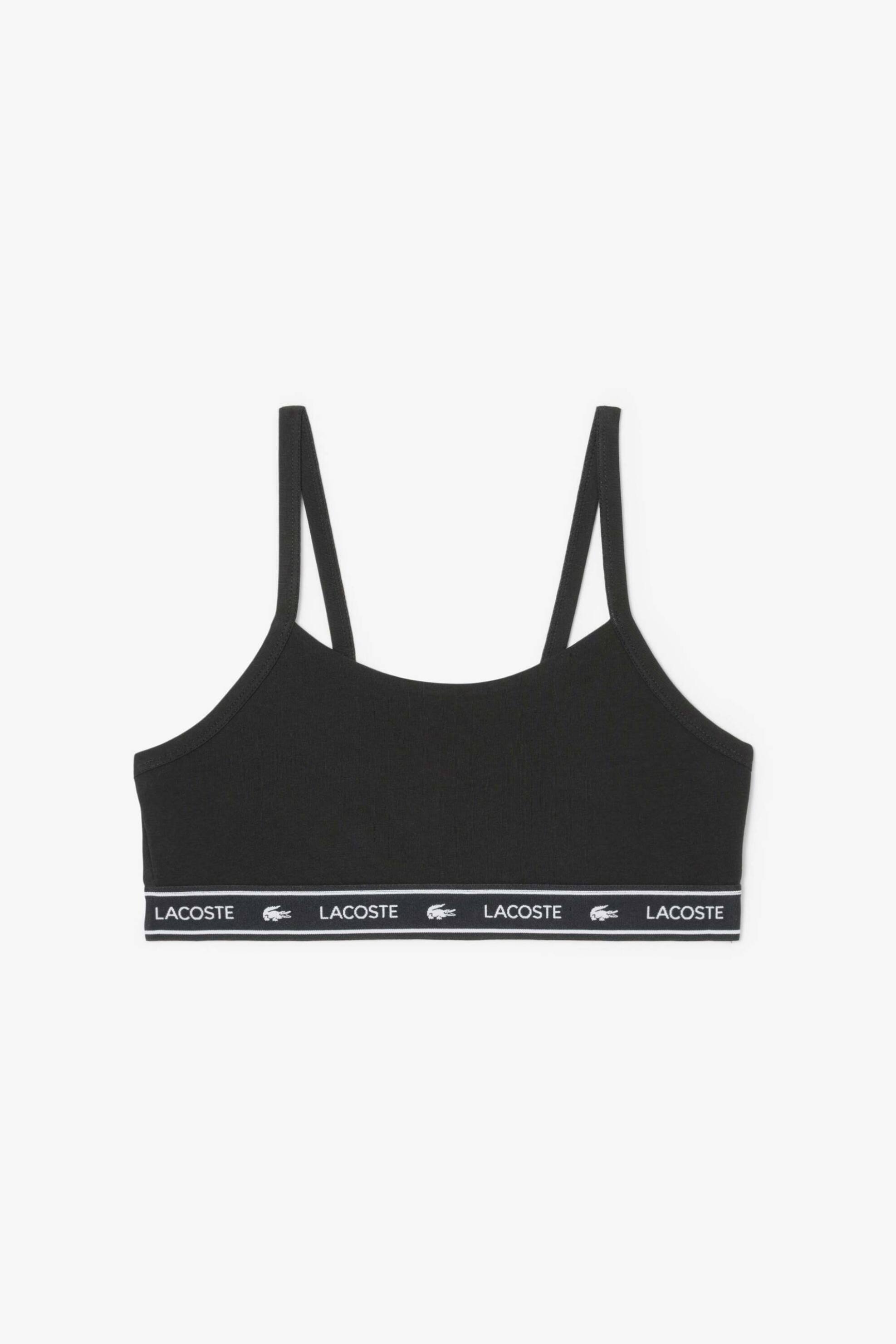 Lacoste γυναικείο σουτιέν band bralette με logo tape - IF8166-00 Μαύρο