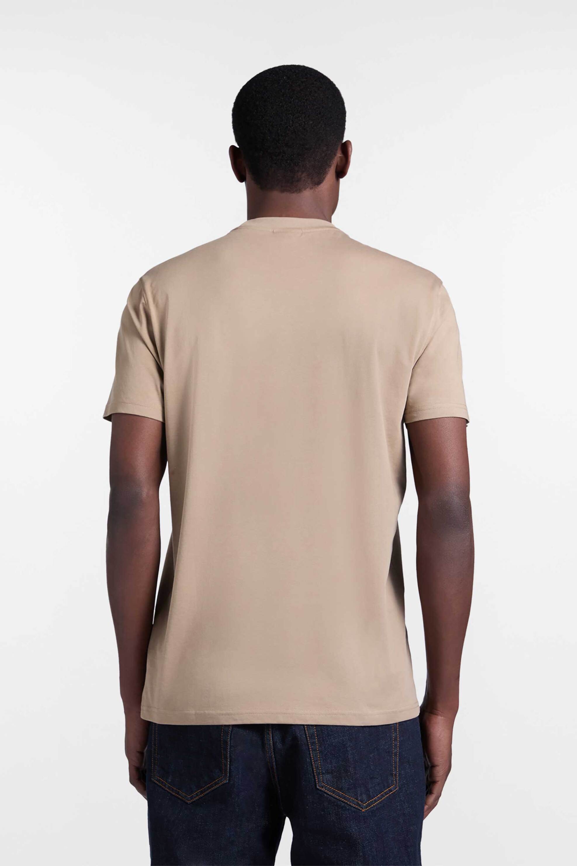 Harmont Blaine Ανδρικό T-Shirt με Λογότυπο Regular Fit - Irq400021055 Μπεζ