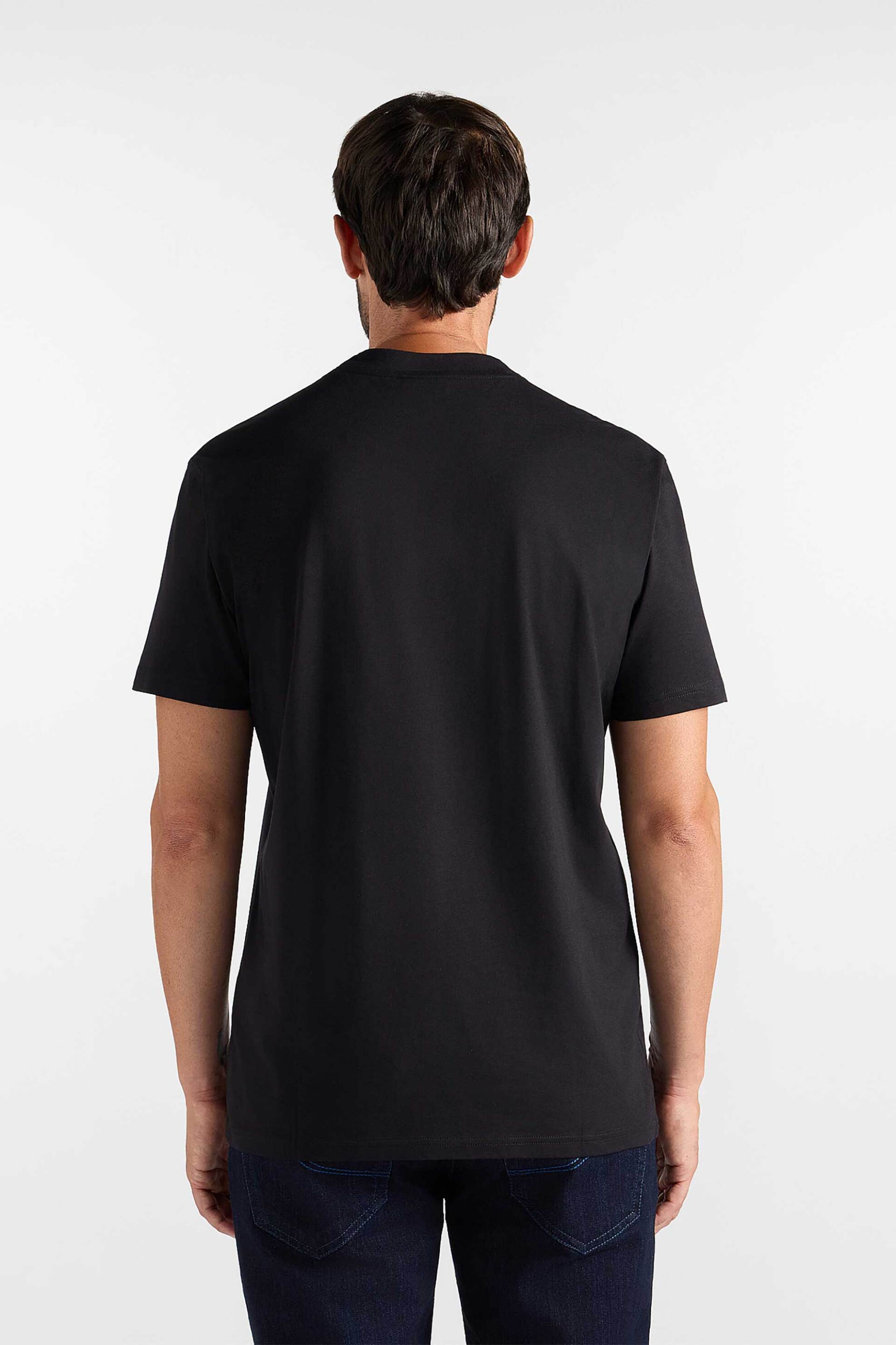Harmont Blaine Ανδρικό T-Shirt με Κεντημένο Λογότυπο Regular Fit - Irr400021055 Μαύρο