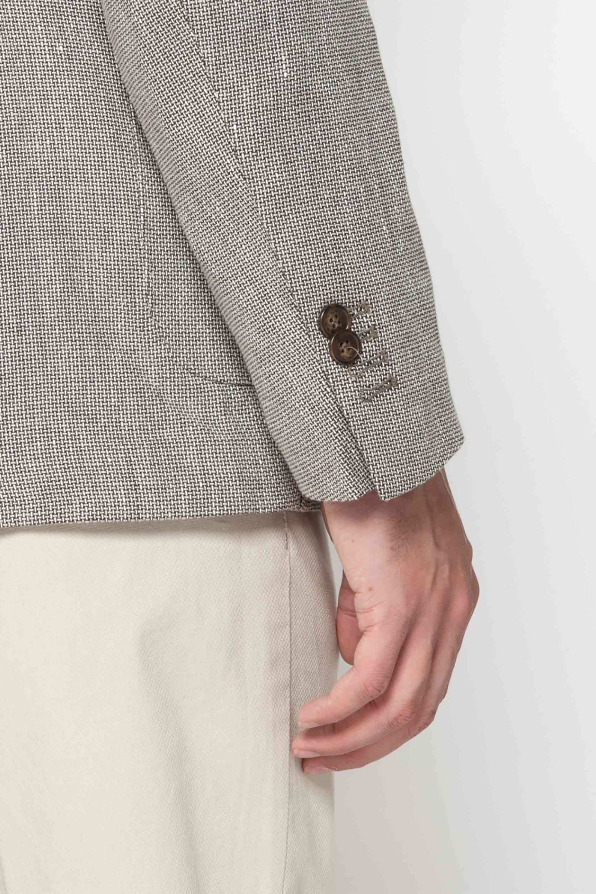 The Bostonians Ανδρικό Σακάκι Regular Fit Dobby - J00670 Μπεζ