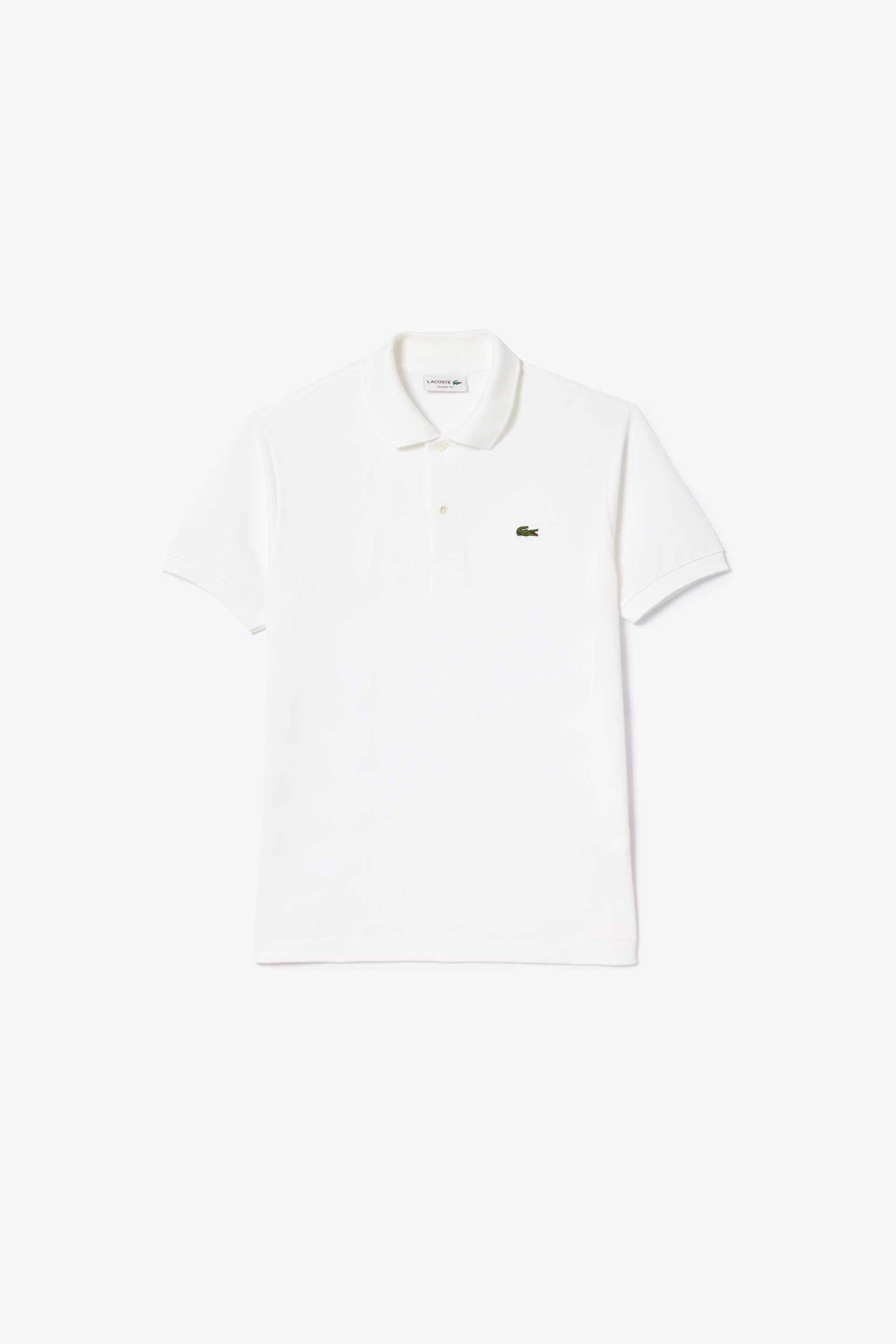 Lacoste Ανδρική Μπλούζα Πόλο Πικέ Κοντομάνικη με Κεντημένο Λογότυπο Classic Fit - L1212 Λευκό