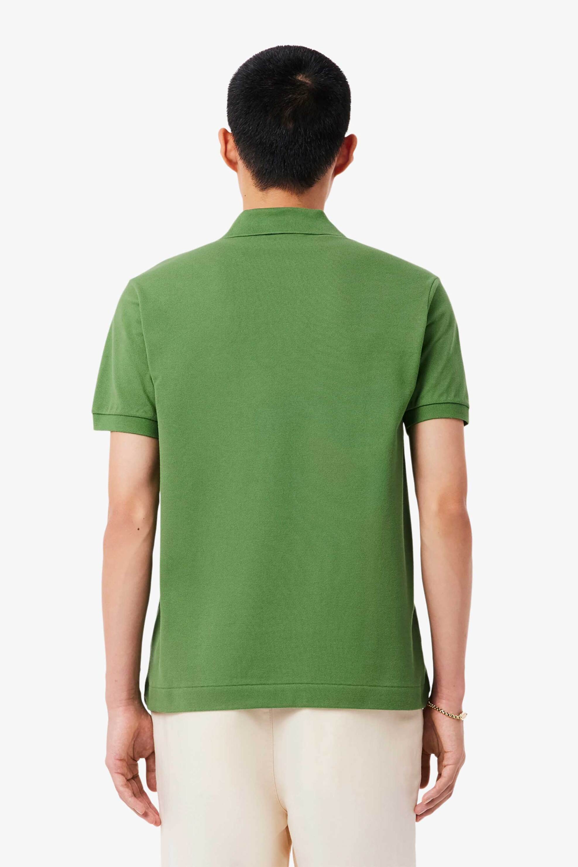 Lacoste Ανδρική Μπλούζα Πόλο Πικέ Κοντομάνικη με Κεντημένο Λογότυπο Classic Fit - L1212 Πράσινο Leaf
