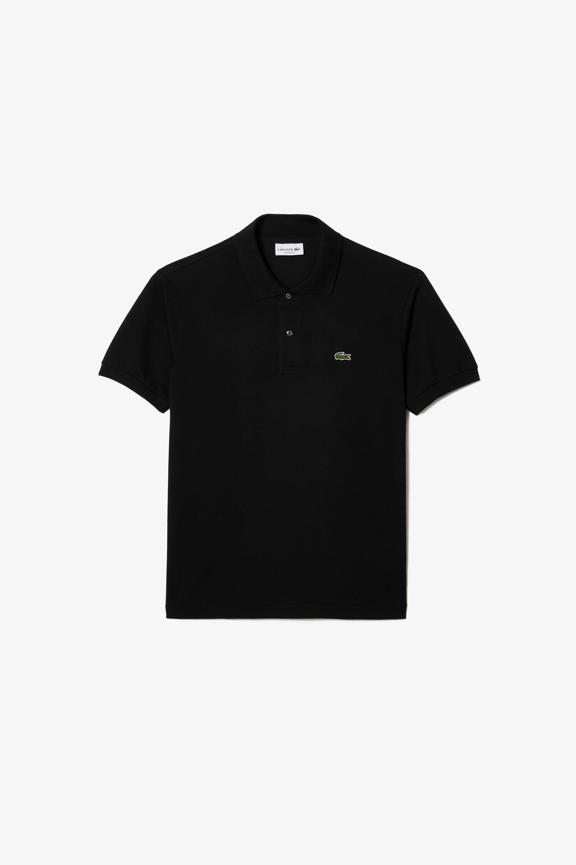 Lacoste Ανδρική Μπλούζα Πόλο Πικέ Κοντομάνικη με Κεντημένο Λογότυπο Classic Fit - L1212 Μαύρο