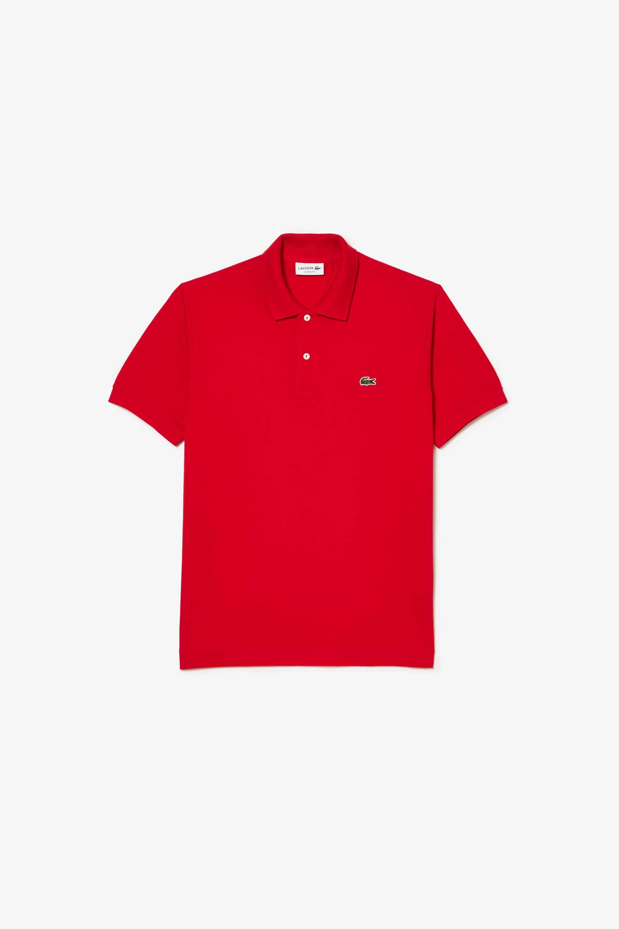 Lacoste ανδρική μπλούζα πόλο πικέ κοντομάνικη με κεντημένο λογότυπο Classic Fit - L1212 Κόκκινο φωτογραφία