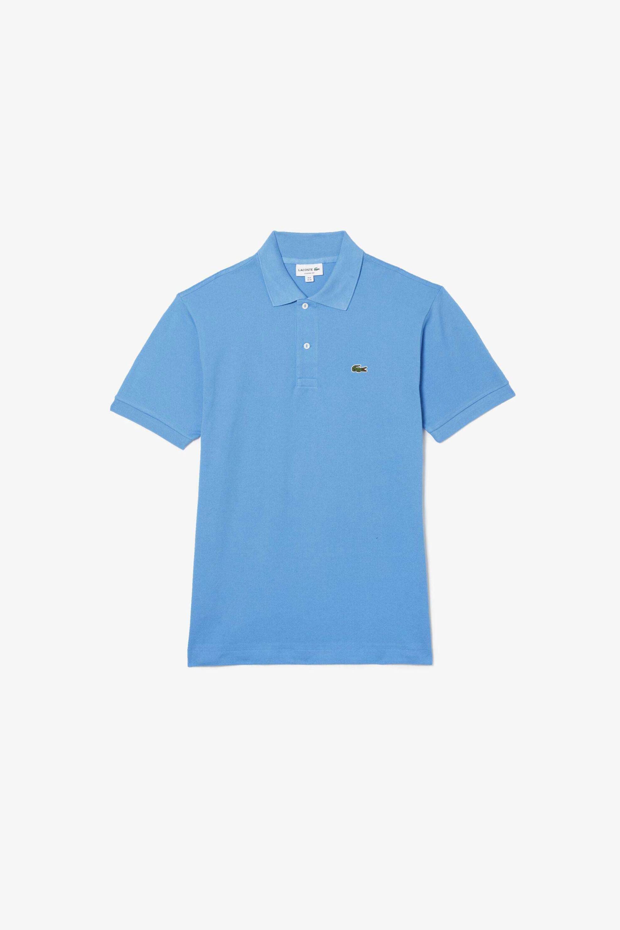 Lacoste Ανδρική Μπλούζα Πόλο Πικέ Κοντομάνικη με Κεντημένο Λογότυπο Classic Fit - L1212 Μπλε Baby