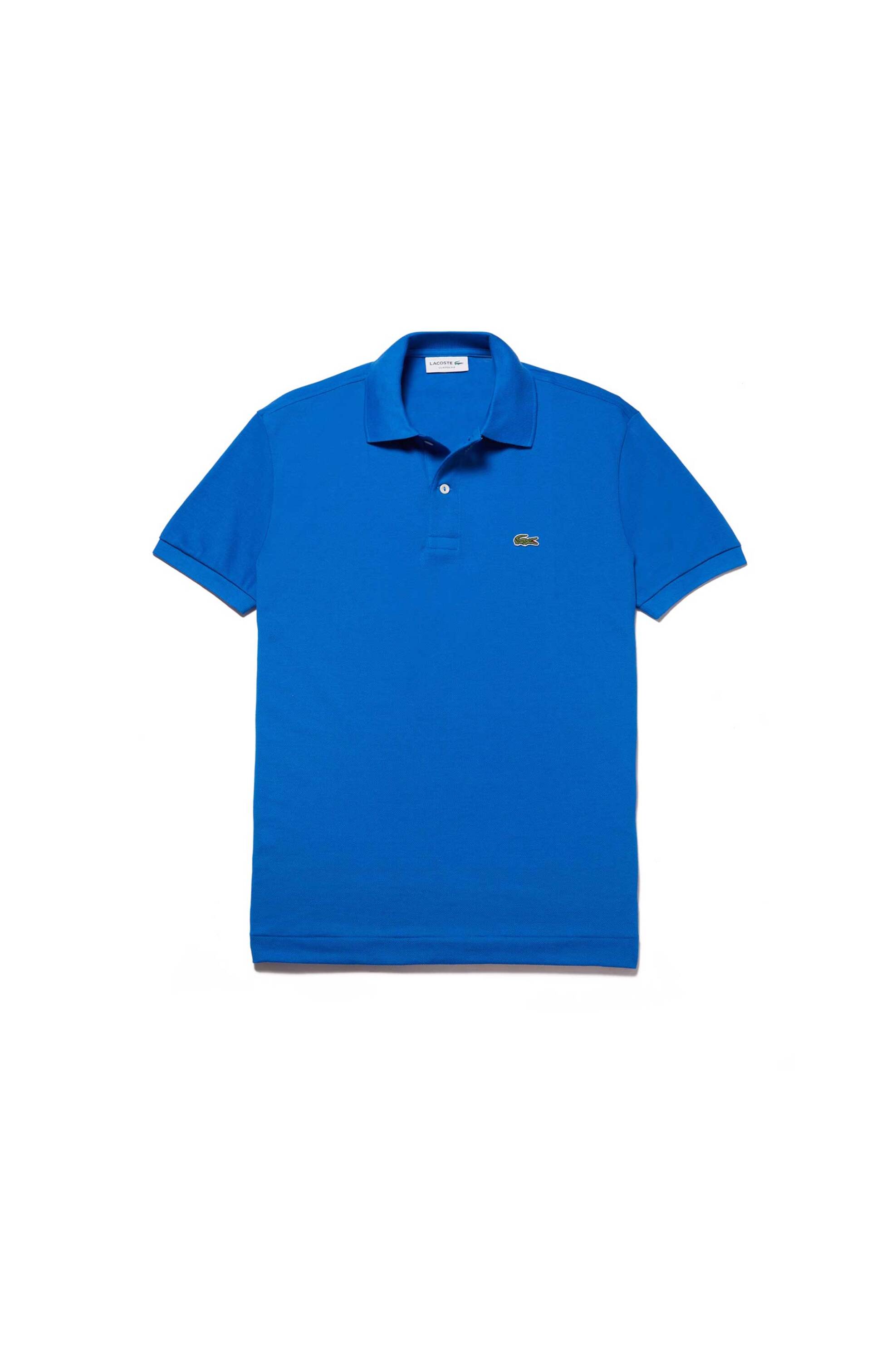 Lacoste ανδρική μπλούζα πόλο πικέ κοντομάνικη με κεντημένο λογότυπο Classic Fit - L1212 Μπλε Ρουά