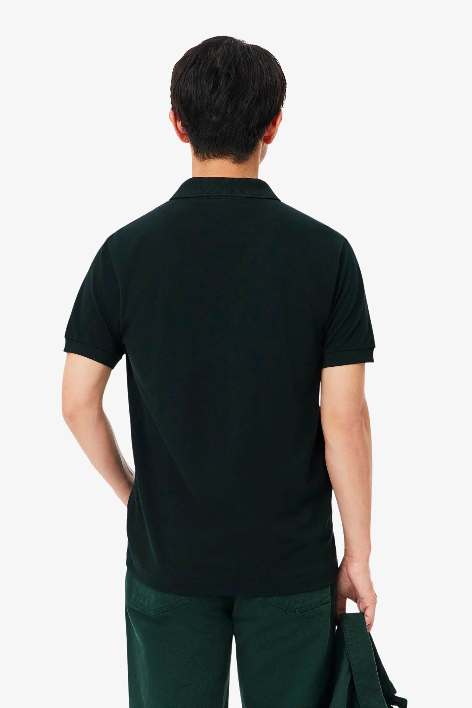 Lacoste Ανδρική Μπλούζα Πόλο Πικέ Κοντομάνικη με Κεντημένο Λογότυπο Classic Fit - L1212 Πράσινο Deep Forest