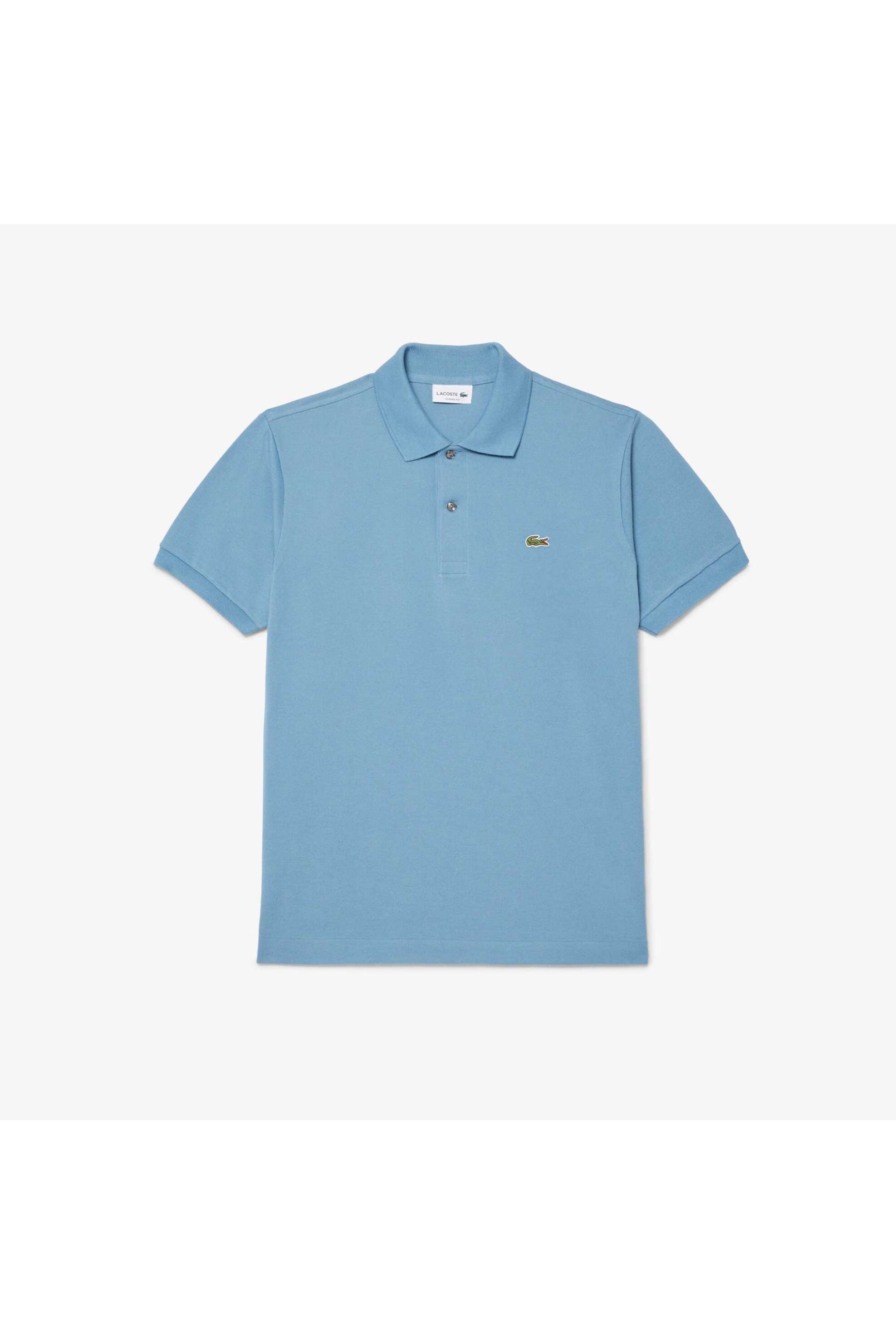 Lacoste Ανδρική Μπλούζα Πόλο Πικέ Κοντομάνικη με Κεντημένο Λογότυπο Classic Fit - L1212 Μπλε Steel