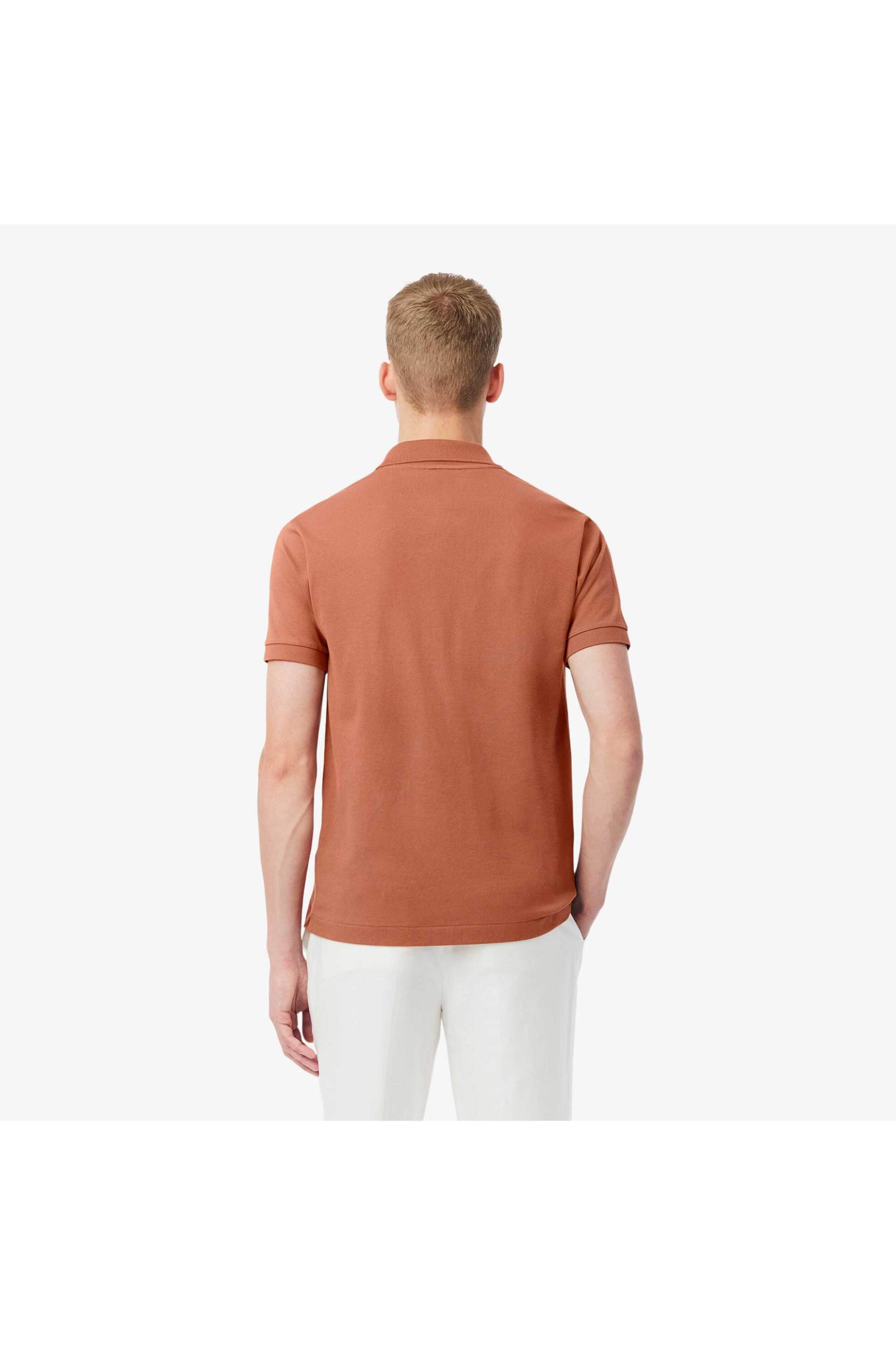 Lacoste Ανδρική Μπλούζα Πόλο Πικέ Κοντομάνικη με Κεντημένο Λογότυπο Classic Fit - L1212 Καφέ Tawny