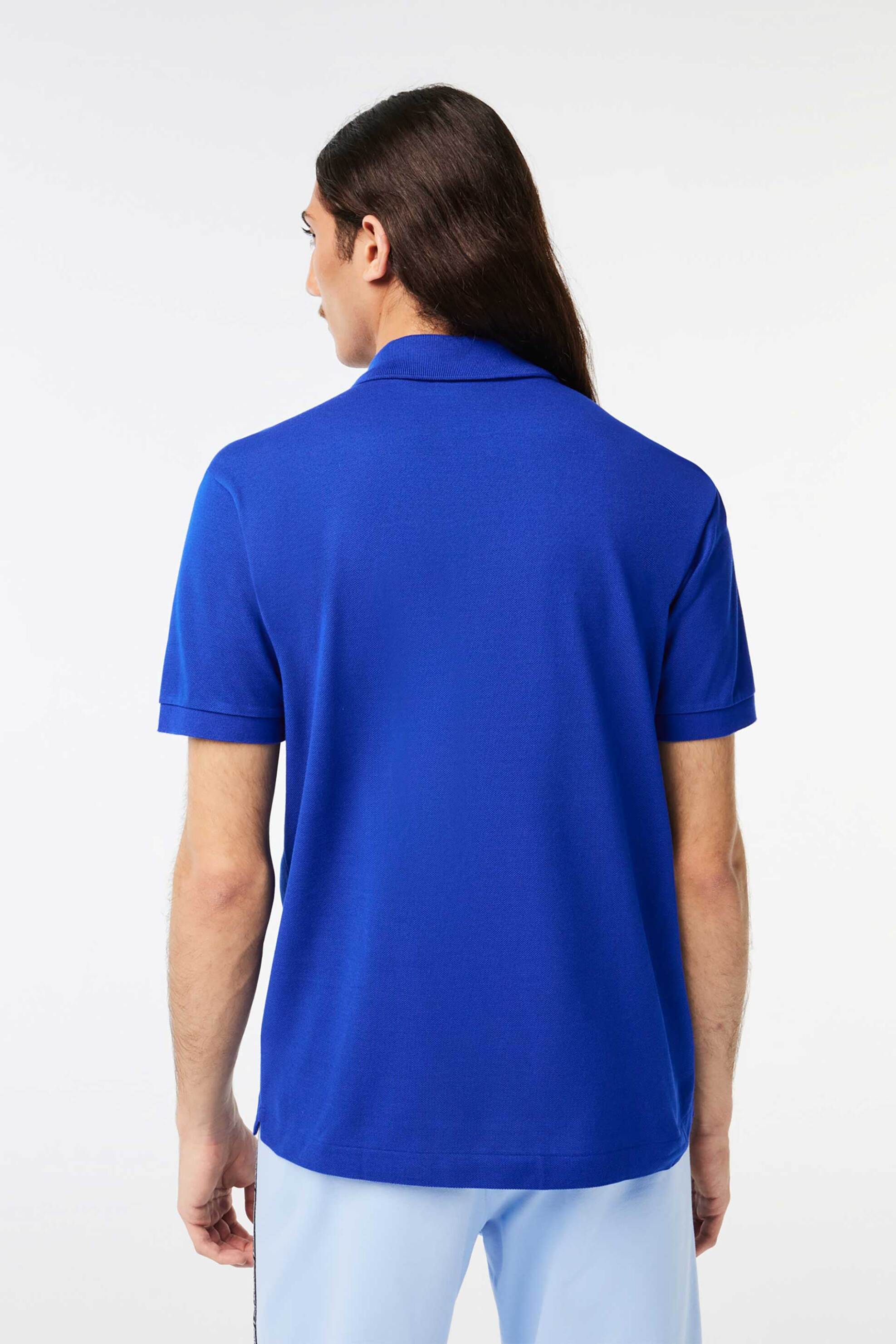 Lacoste Ανδρική Μπλούζα Πόλο Πικέ Κοντομάνικη με Κεντημένο Λογότυπο Classic Fit - L1212 Μπλε Ηλεκτρίκ