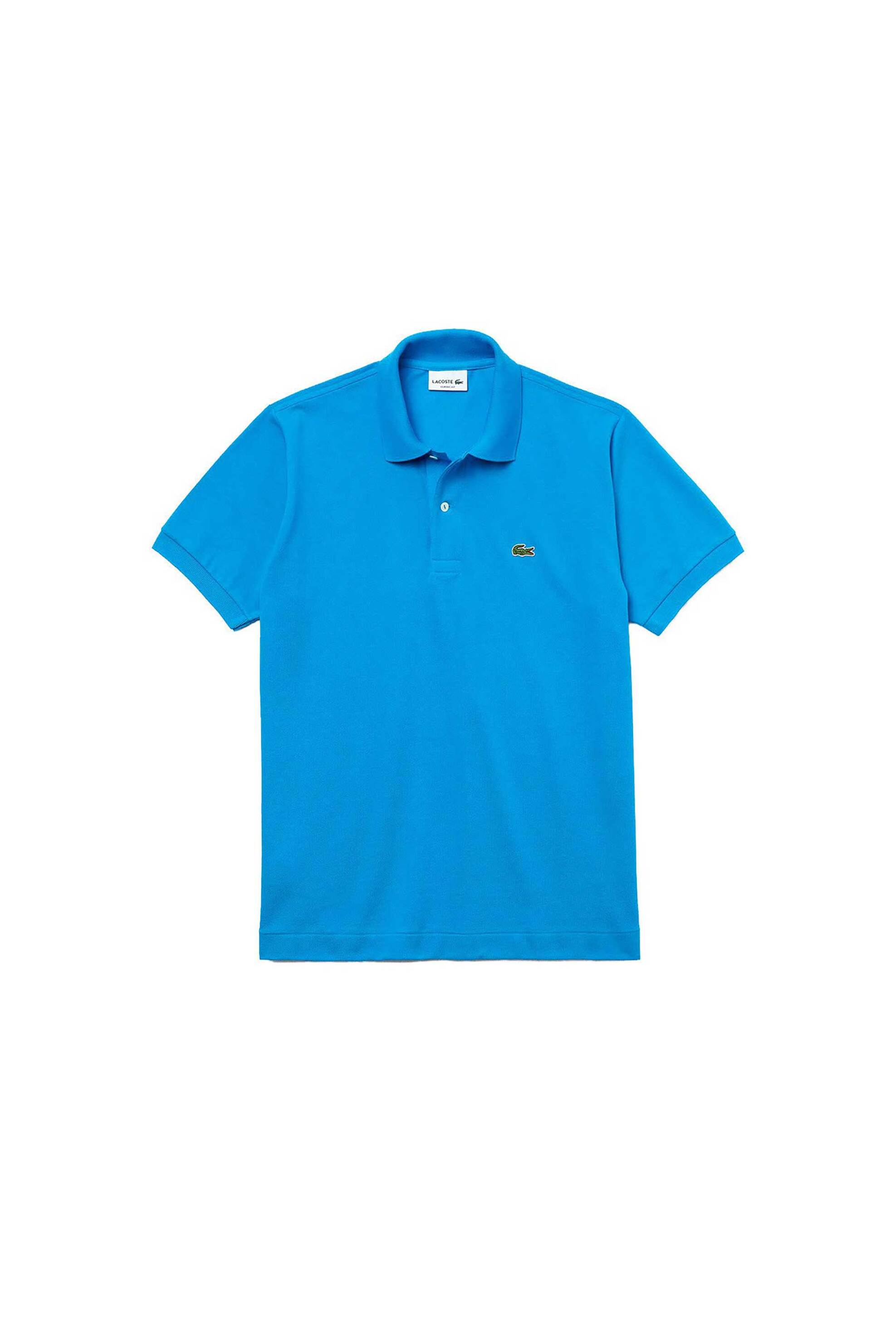 Lacoste Ανδρική Μπλούζα Πόλο Πικέ Κοντομάνικη με Κεντημένο Λογότυπο Classic Fit - L1212 Μπλε Deep Sky