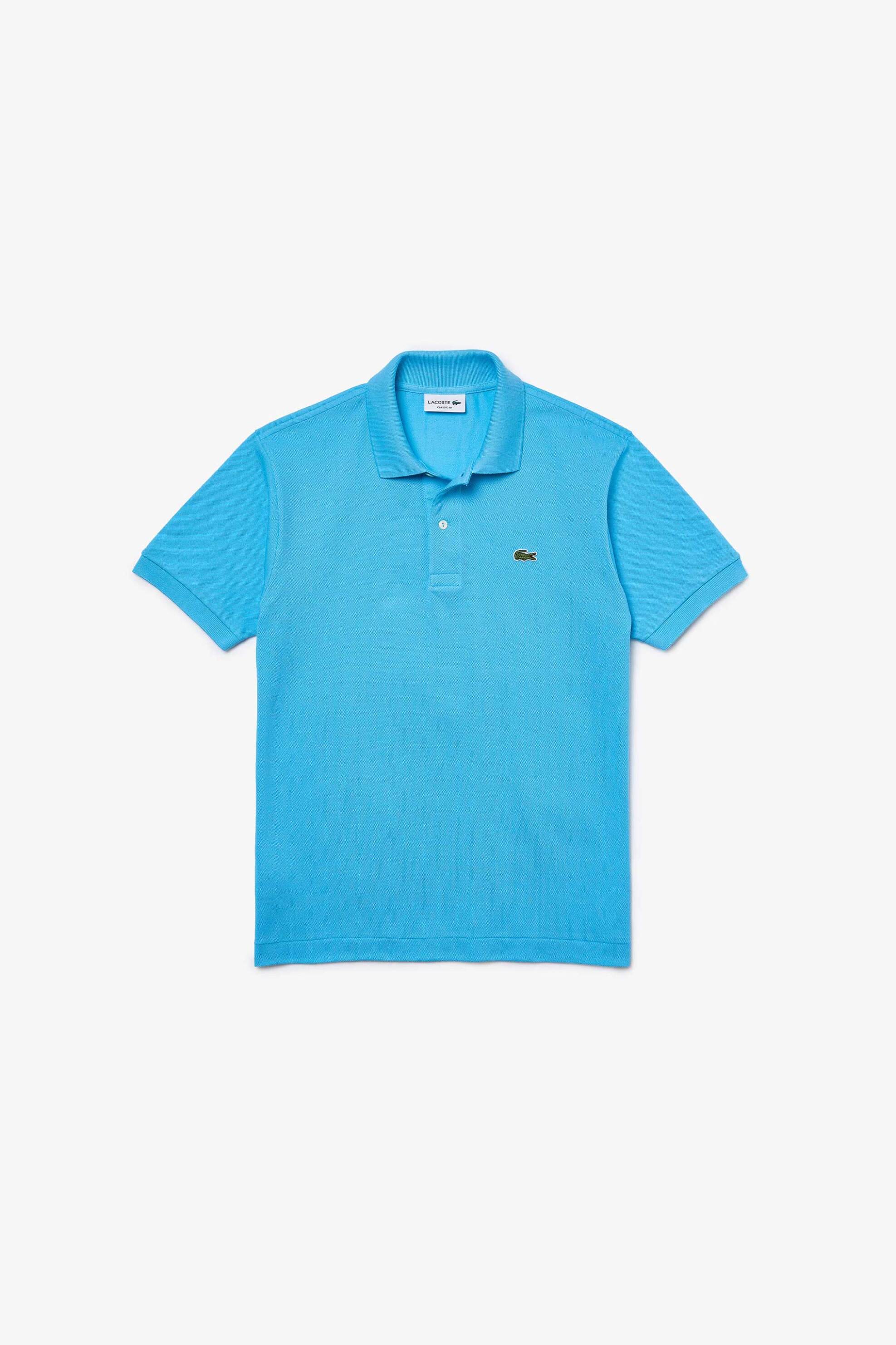 Lacoste Ανδρική Μπλούζα Πόλο Πικέ Κοντομάνικη με Κεντημένο Λογότυπο Classic Fit - L1212 Τυρκουάζ Ανοιχτό
