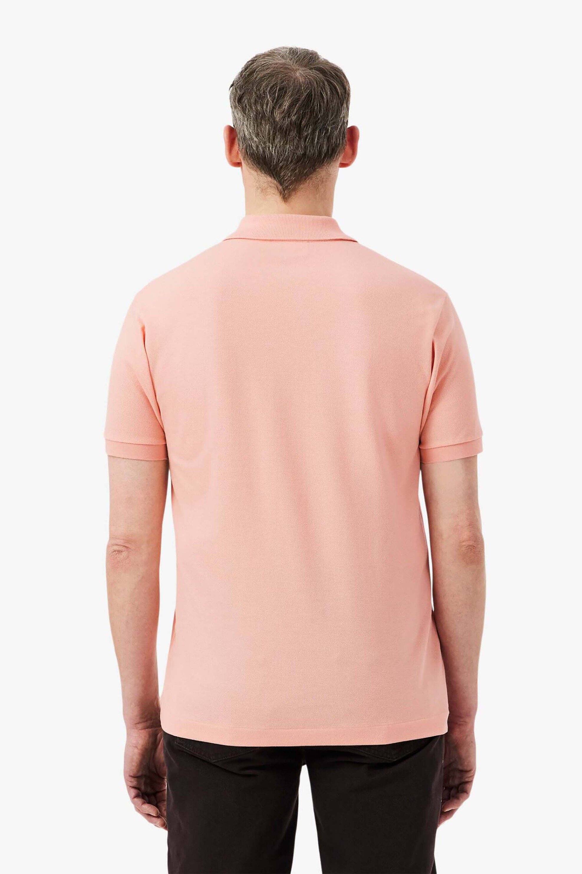 Lacoste Ανδρική Μπλούζα Πόλο Πικέ Κοντομάνικη με Κεντημένο Λογότυπο Classic Fit - L1212 Σομόν
