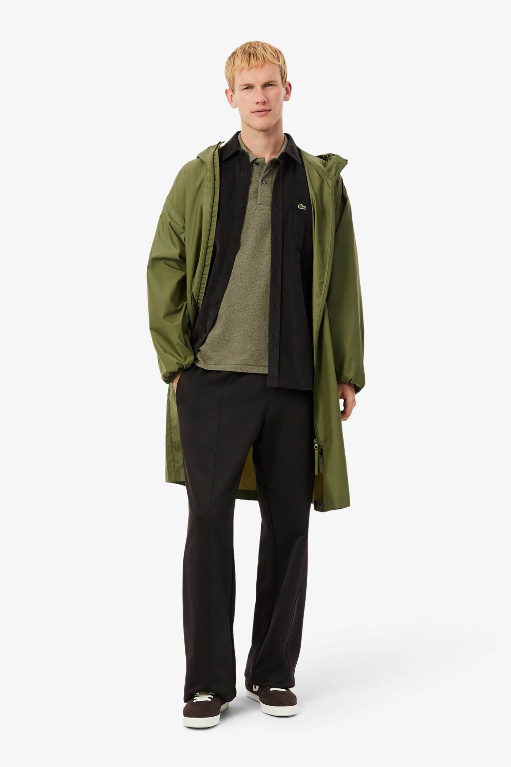 Lacoste ανδρική μπλούζα πόλο πικέ με κεντημένο λογότυπο Classic Fit - L1313 Λαδί φωτογραφία