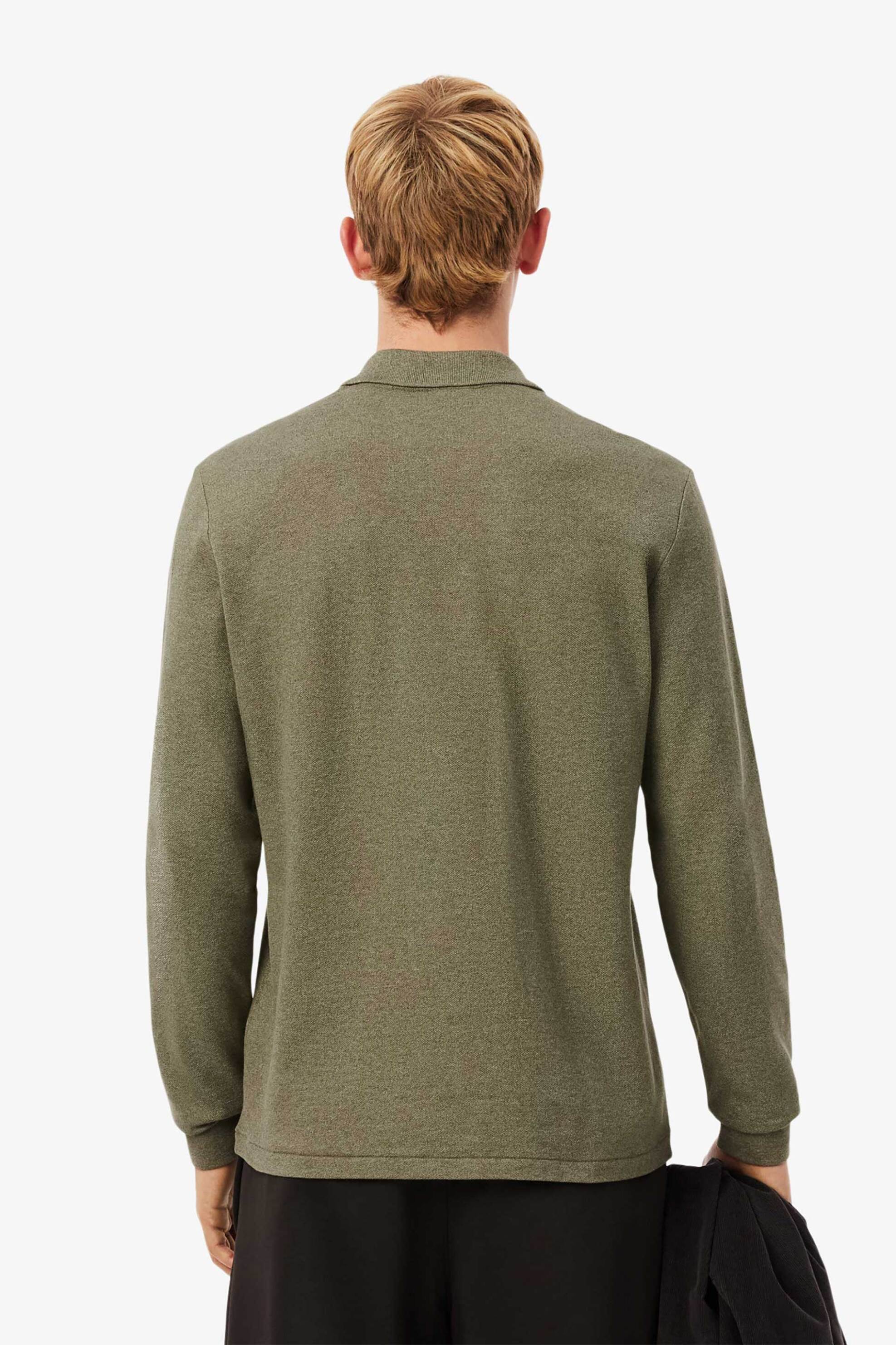 Lacoste ανδρική μπλούζα πόλο πικέ με κεντημένο λογότυπο Classic Fit - L1313 Λαδί φωτογραφία