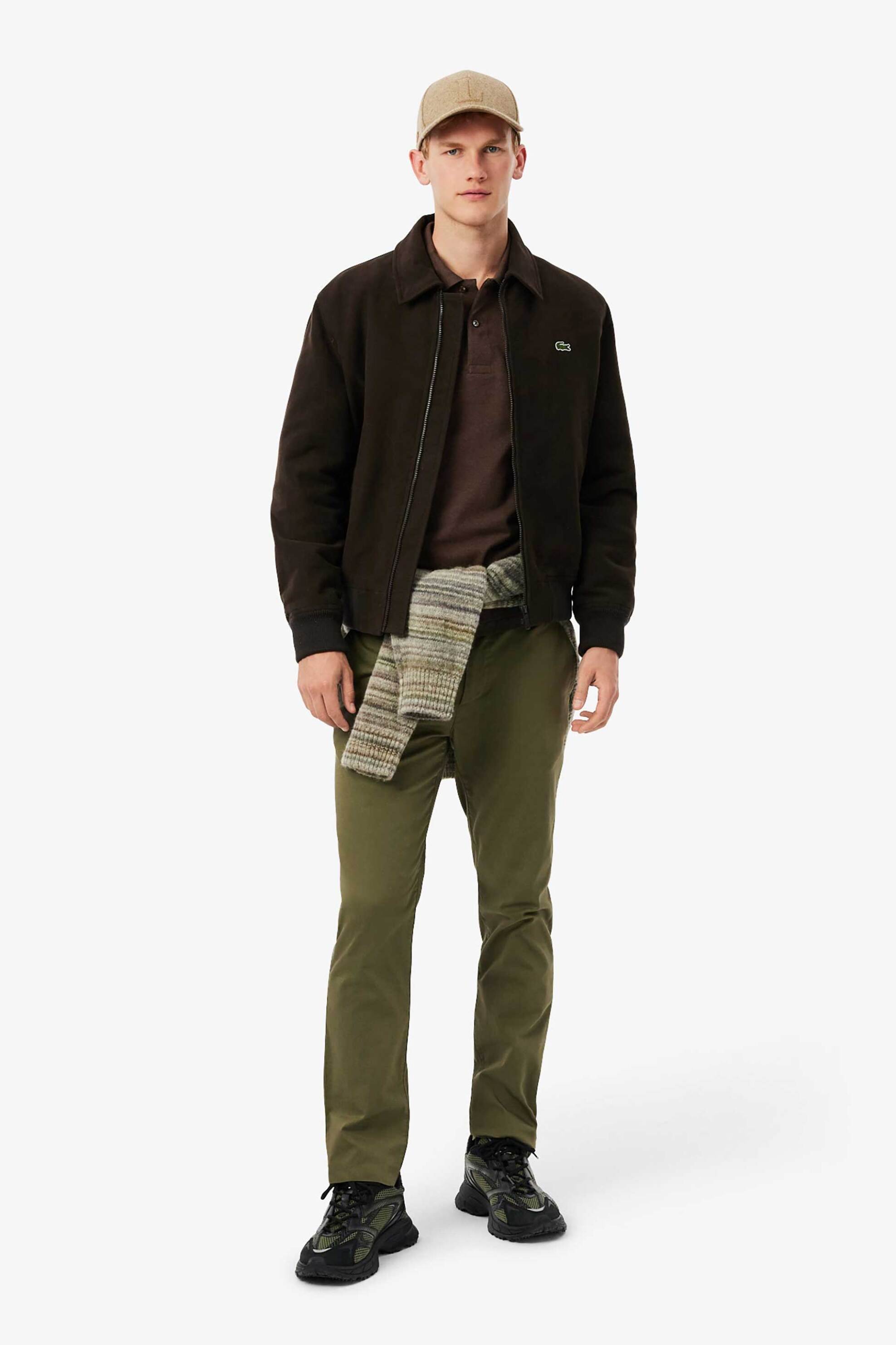 Lacoste ανδρική μπλούζα πόλο πικέ με κεντημένο λογότυπο Classic Fit - L1313 Καφέ φωτογραφία