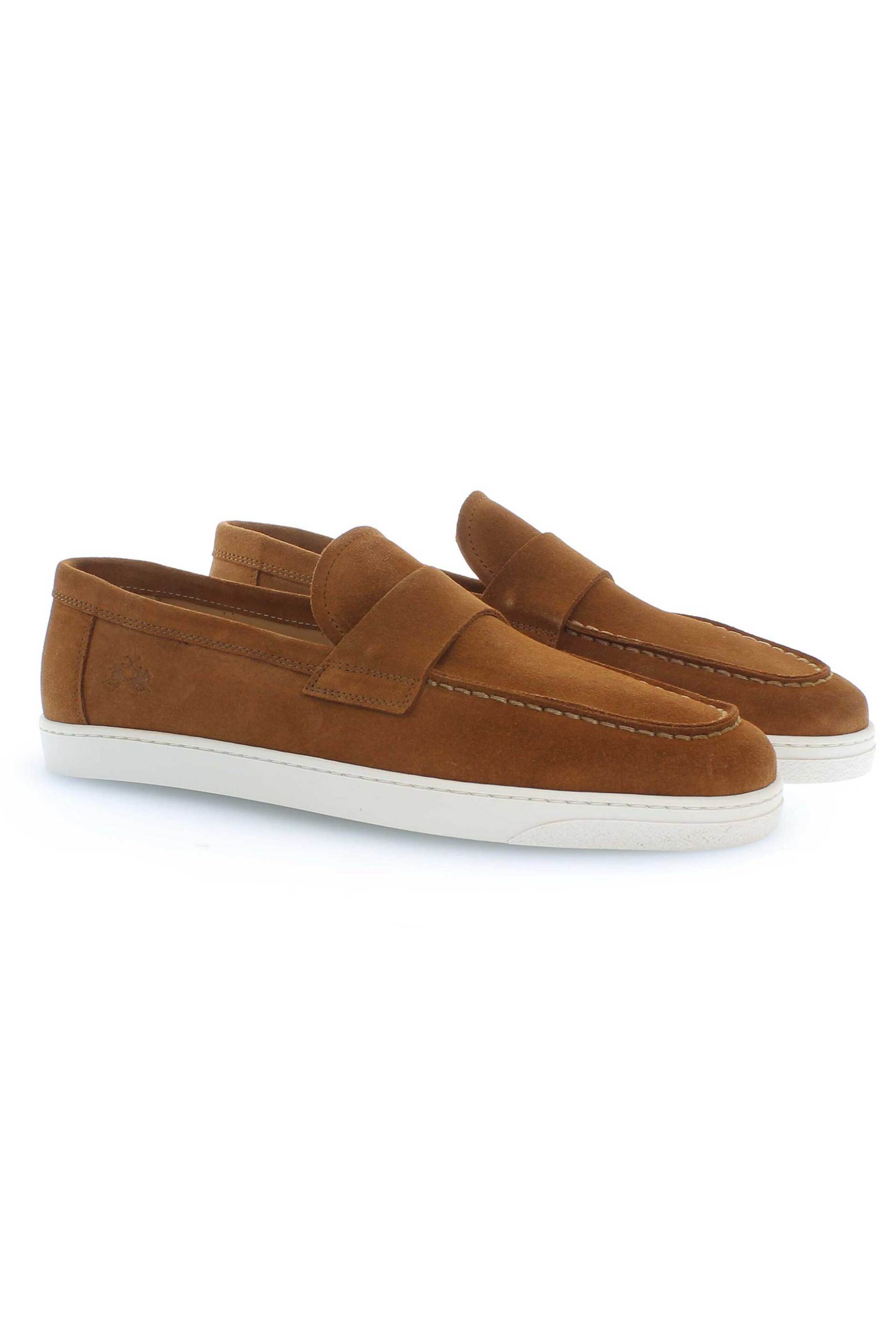 La Martina ανδρικά suede loafers με λογότυπο - LFM261101-1Q017 Ταμπά