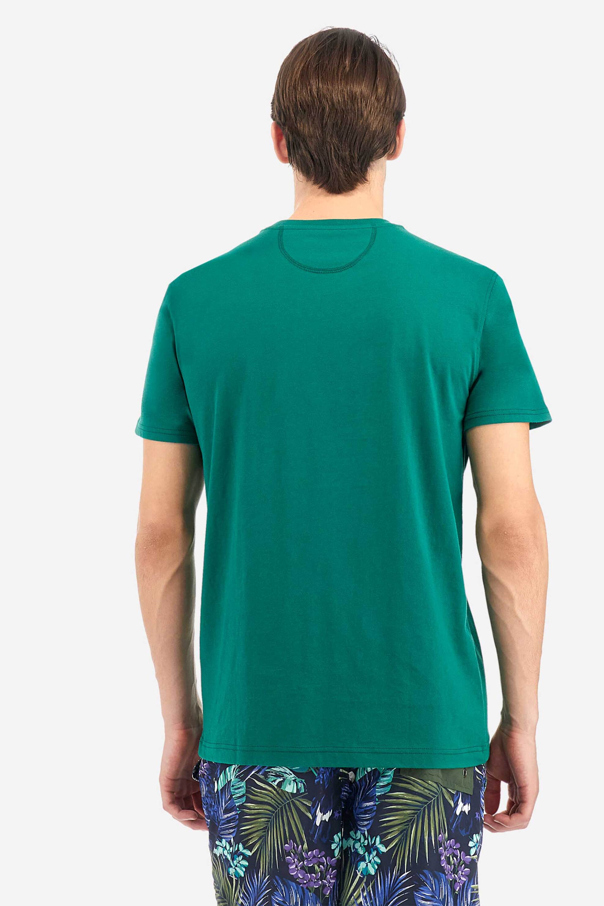 La Martina ανδρικό T-shirt με logo print Regular Fit - MAR001-JS206 Πράσινο φωτογραφία