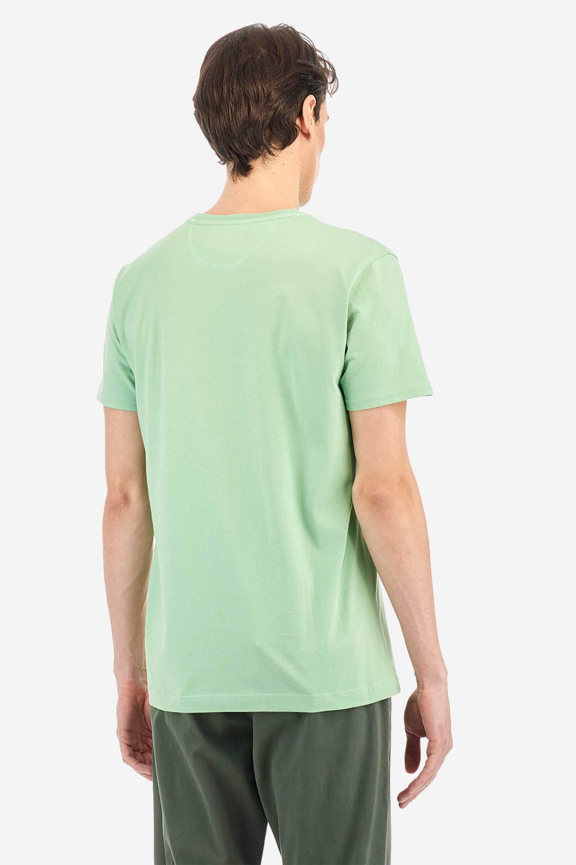 La Martina Ανδρικό T-Shirt με Κεντημένο Λογότυπο Regular Fit - Mar004-Js206 Πράσινο Ανοιχτό