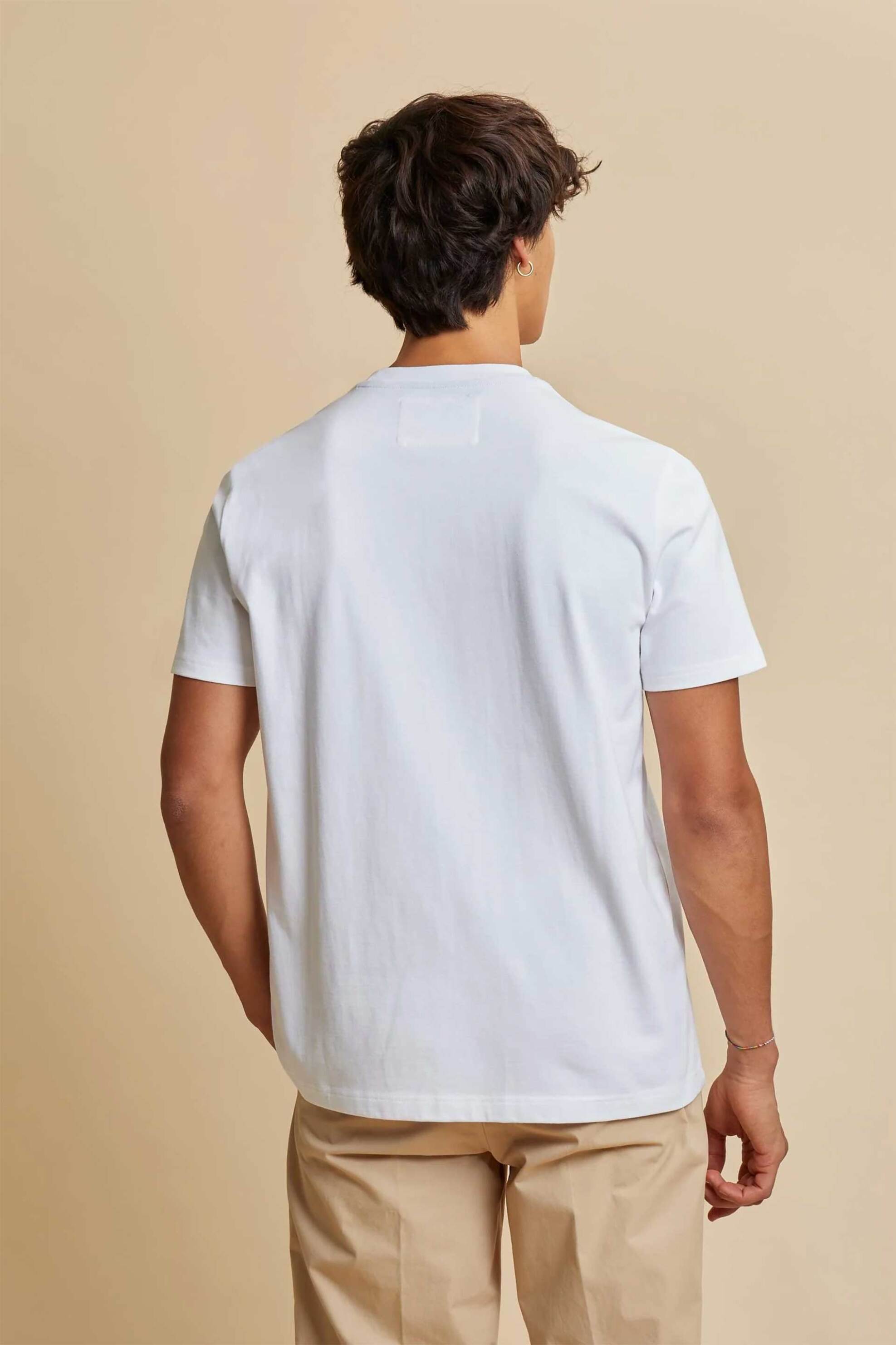 La Martina Ανδρικό T-Shirt με Λογότυπο Boxy Fit Cornell - Mcr008-Js409 Λευκό