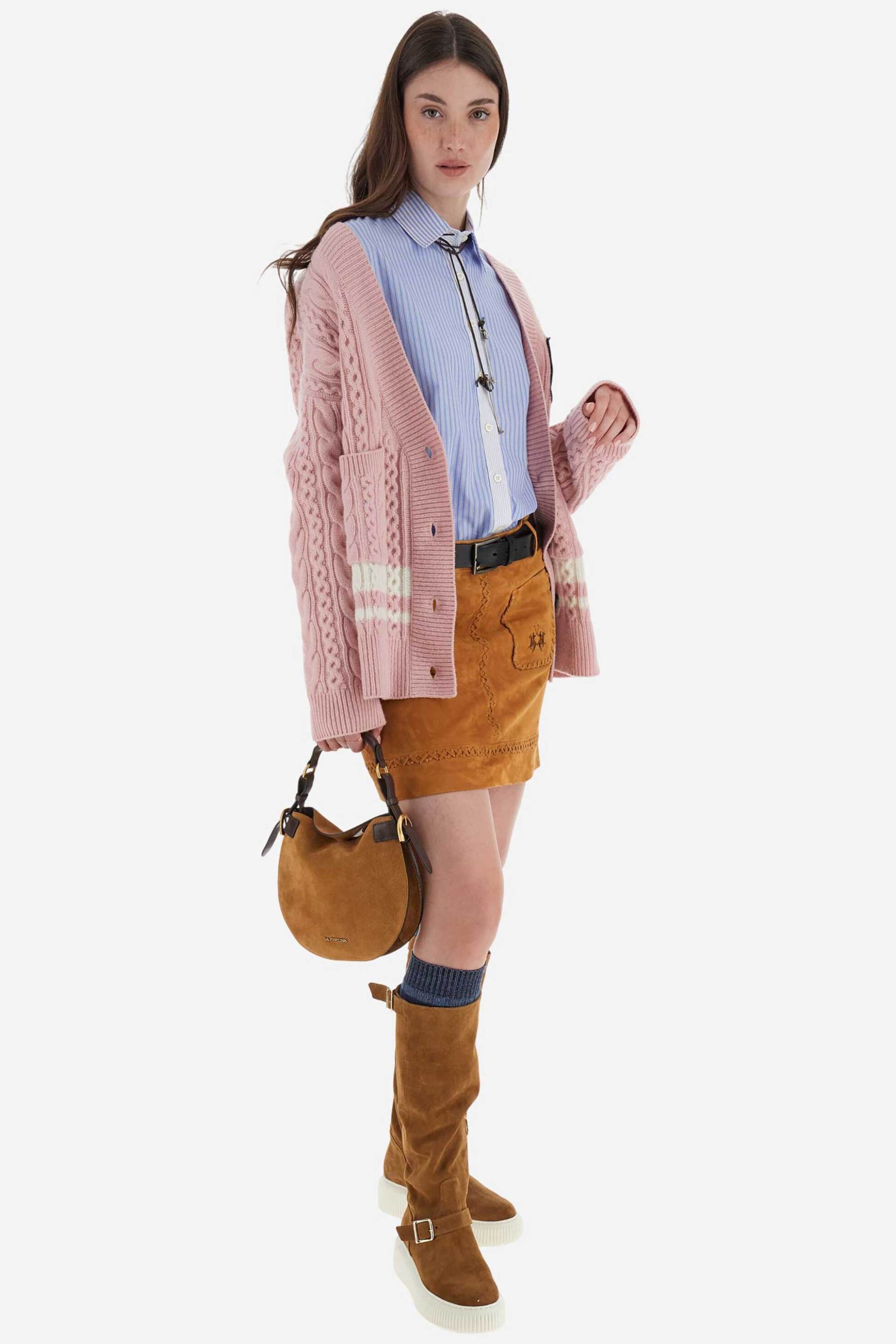 La Martina γυναικείο πουκάμισο poplin με ριγέ σχέδιο Regular Fit "Brigitte" - WBC001-PP750 Μπλε Ανοιχτό φωτογραφία