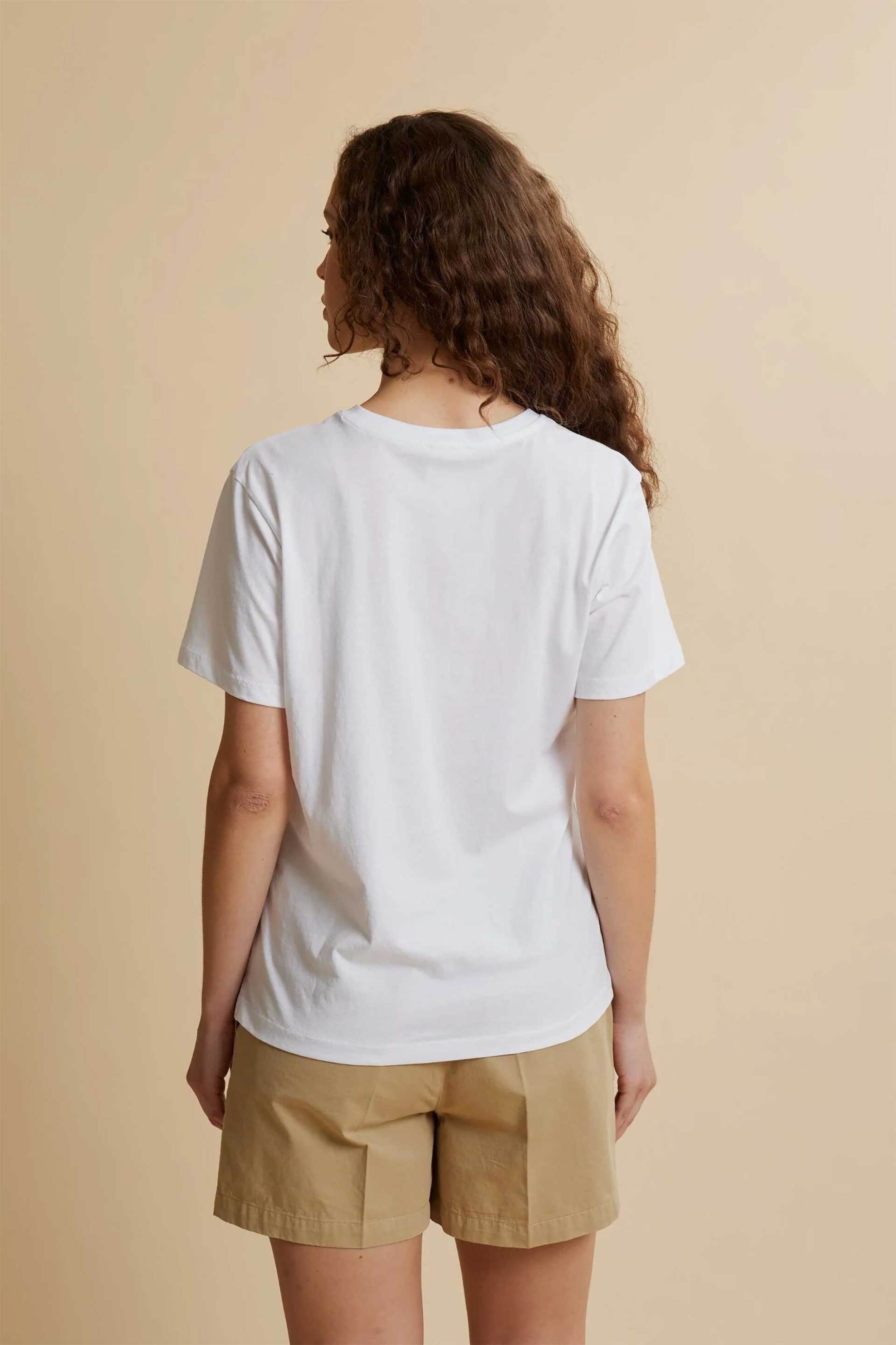 La Martina Γυναικείο T-Shirt με Κεντημένο Λογότυπο Regular Fit Casta - Wcr002-Js317 Λευκό