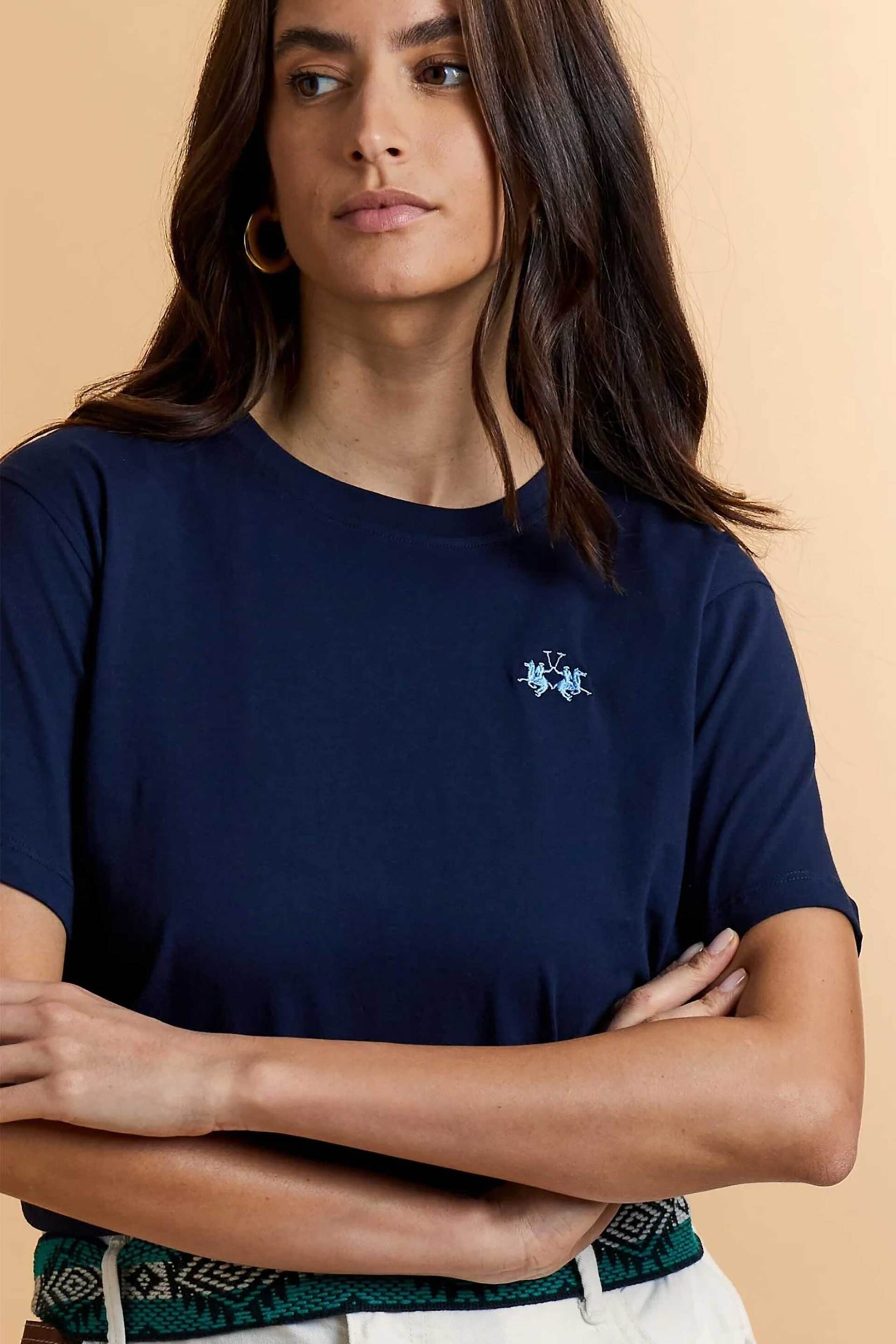 La Martina γυναικείο T-shirt με κεντημένο λογότυπο Regular Fit 