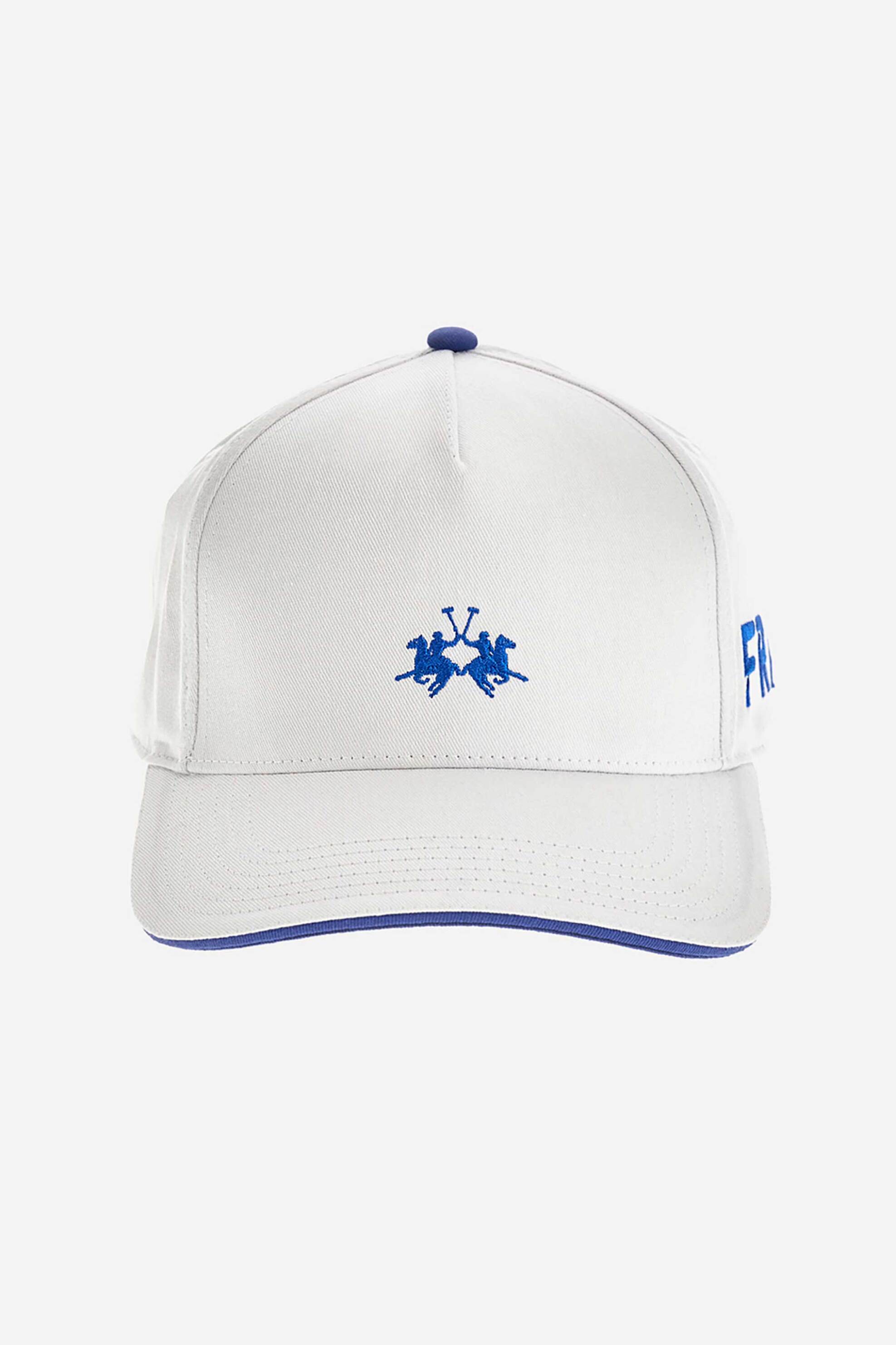 La Martina unisex καπέλο baseball μονόχρωμο με contrast λεπτομέρειες "Yao" - YUH301-TW515 Λευκό φωτογραφία