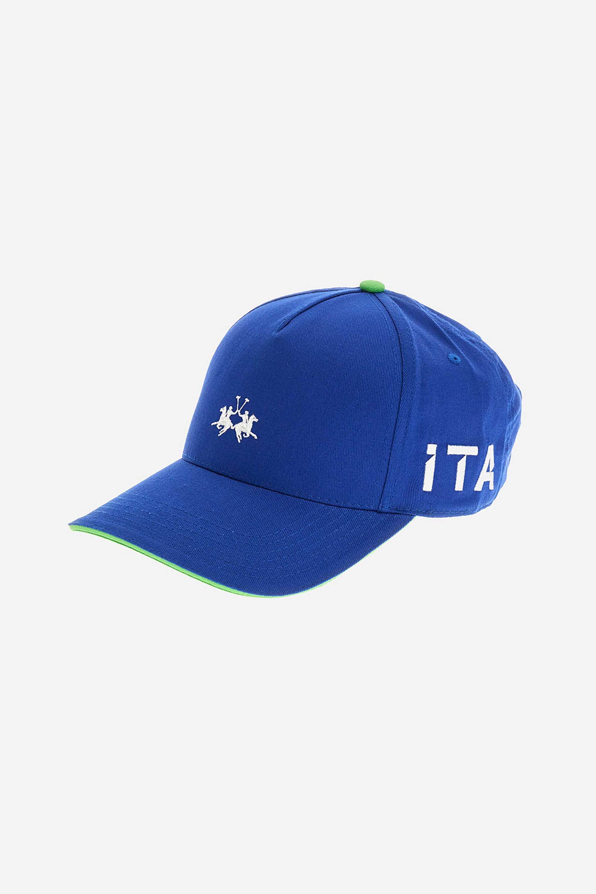 La Martina unisex καπέλο baseball μονόχρωμο με contrast λεπτομέρειες "Yao" - YUH301-TW515 Μπλε