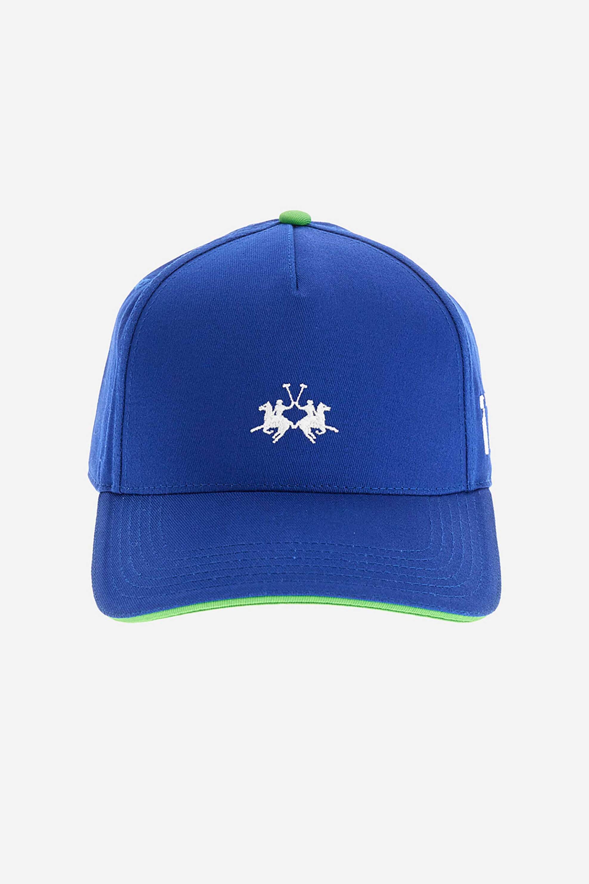 La Martina unisex καπέλο baseball μονόχρωμο με contrast λεπτομέρειες "Yao" - YUH301-TW515 Μπλε φωτογραφία