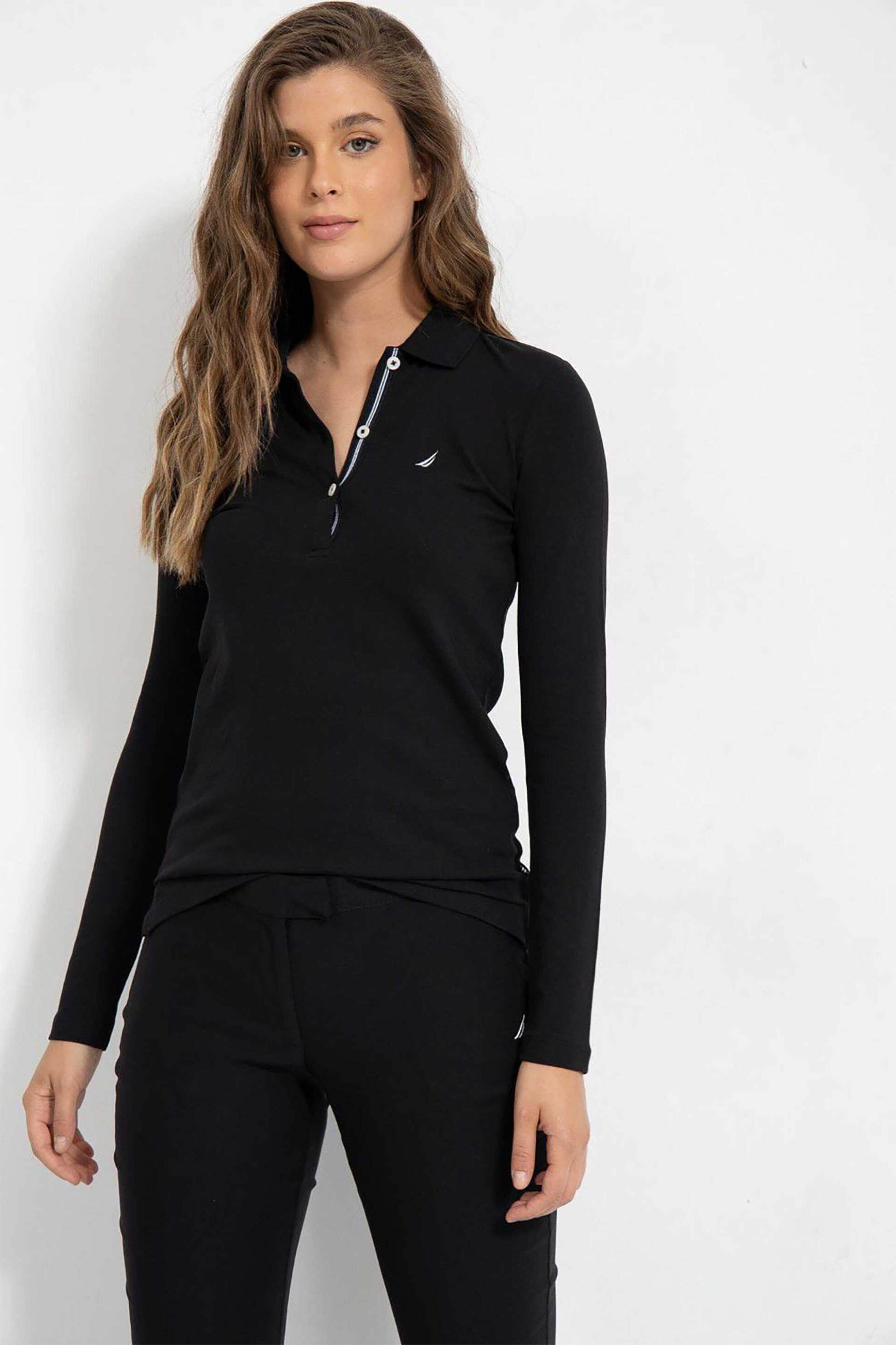 Nautica γυναικεία μπλούζα πόλο πικέ με κεντημένο λογότυπο Slim Fit