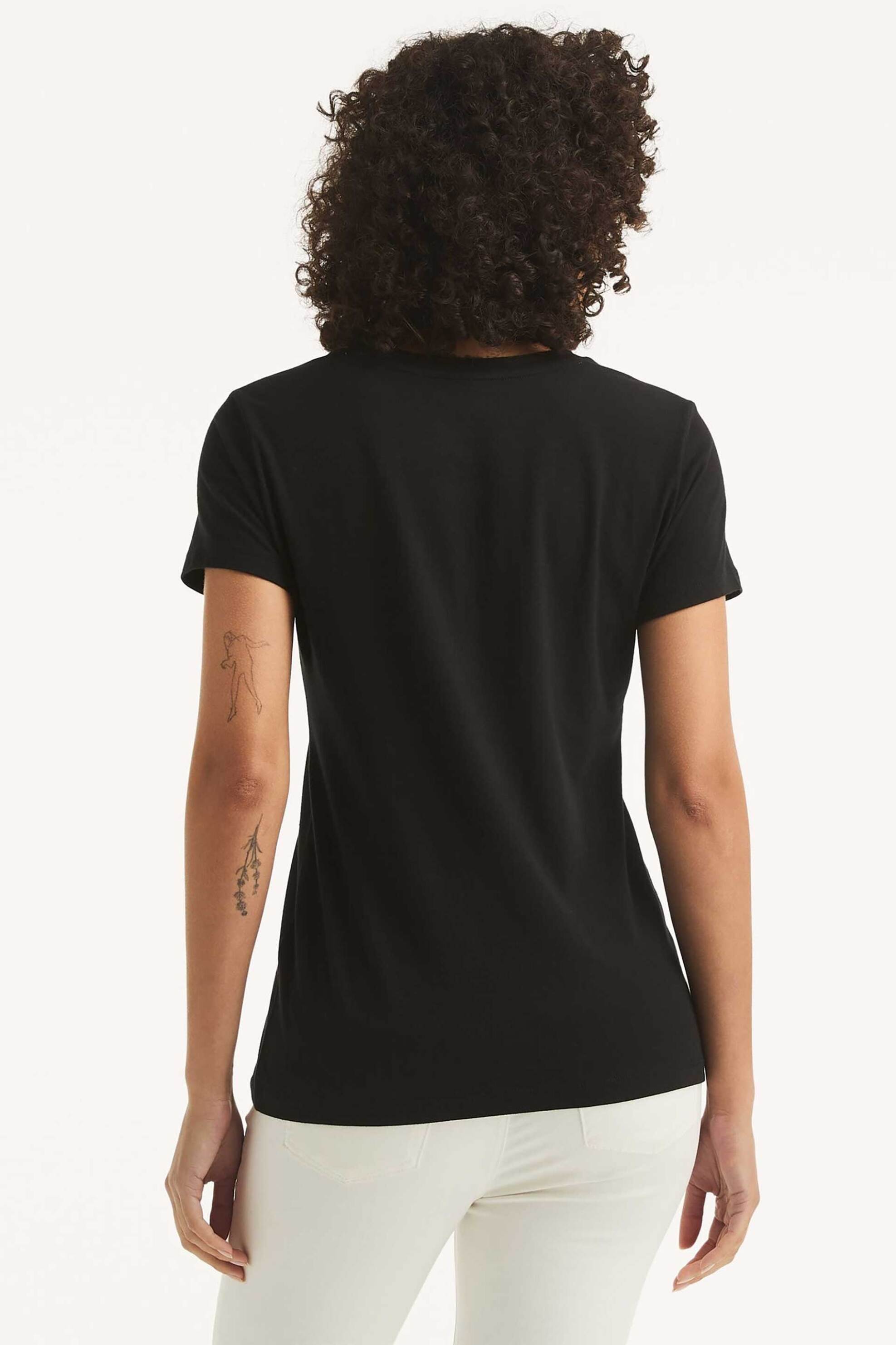 NAUTICA Nautica γυναικείο T-shirt με λογότυπο από στρας Classic Fit - 38V107 Μαύρο - 4